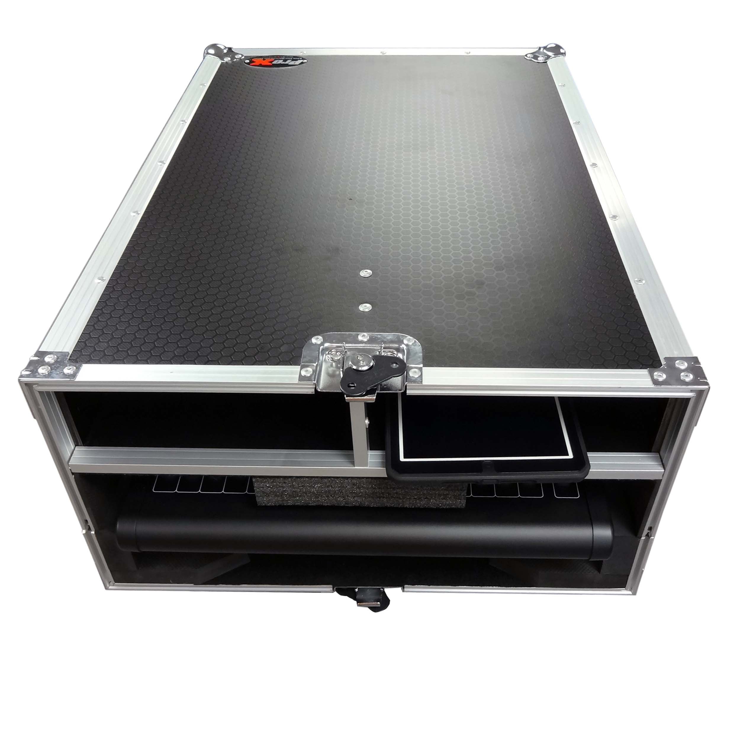 ProX ATA Digital Audio Mixer Flight Case for Midas M32R Console with Doghouse Compartment and Caster Wheels
