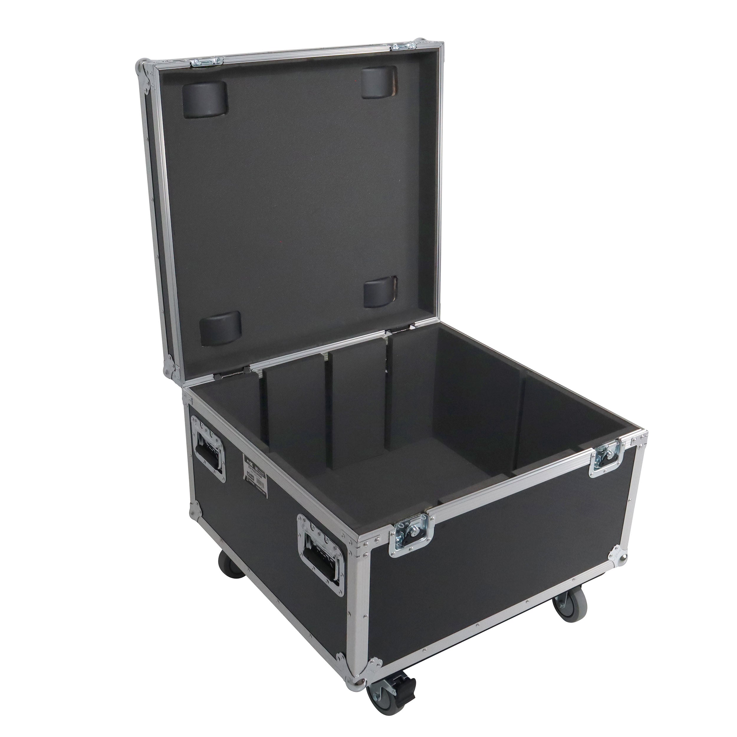 ProX Par Can Universal Utility Case 4" Wheels Will Hold 4 of 12" x12" Large or 8 of 12" x 5.5" Slim LED Par Lights