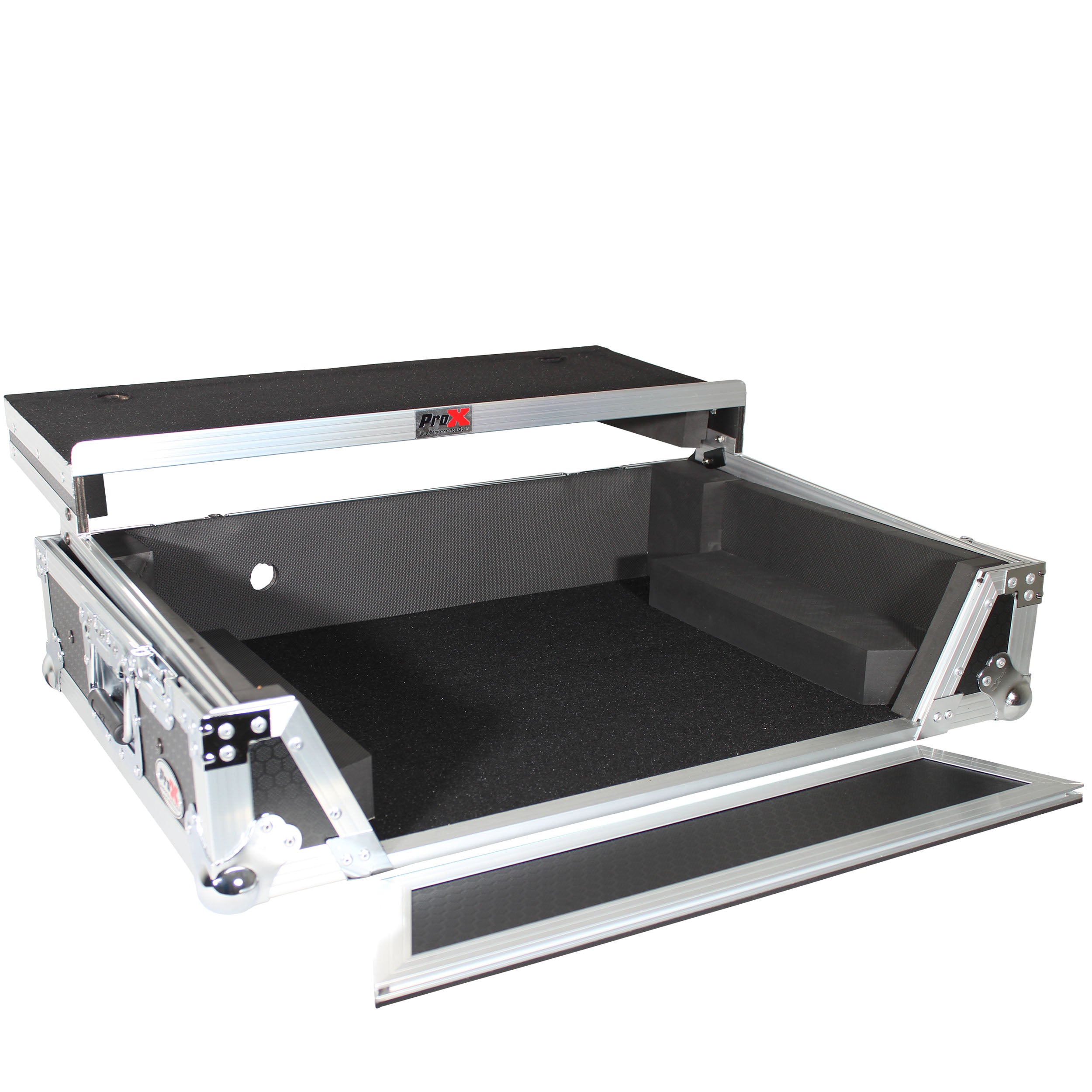 ProX ATA Flight Case For Denon PRIME 2 DJ Controller with Laptop Shelf