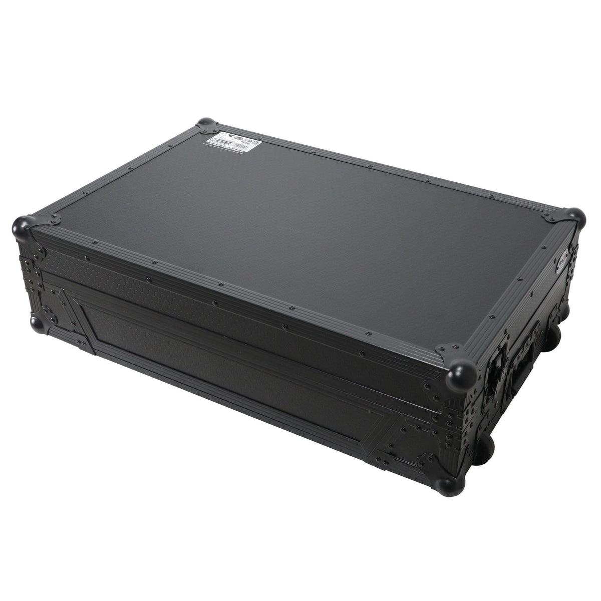 ProX ATA Flight Case For Denon PRIME 4 MK2 DJ Controller with Laptop Shelf 1U Rack Space and Wheels - Black.