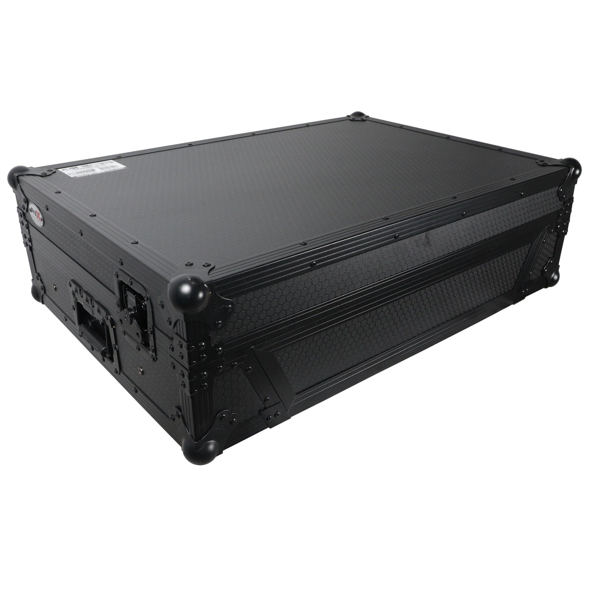 ProX ATA Flight Case For Denon PRIME 4 MK2 DJ Controller with Laptop Shelf 1U Rack Space and Wheels - Black.