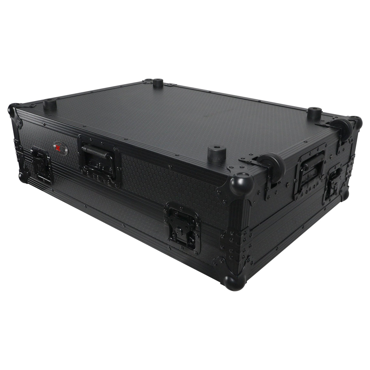 ProX ATA Flight Case For Denon PRIME 4 MK2 DJ Controller with Laptop Shelf 1U Rack Space and Wheels - Black.