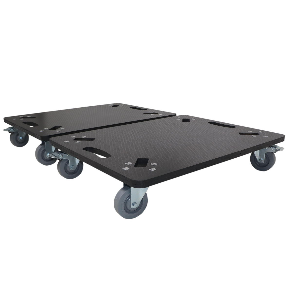ProX Set of 2 Caster Boards with 4" Industrial Grade Caster Wheels for Cases Truss Block Speakers Heavy Equipment.