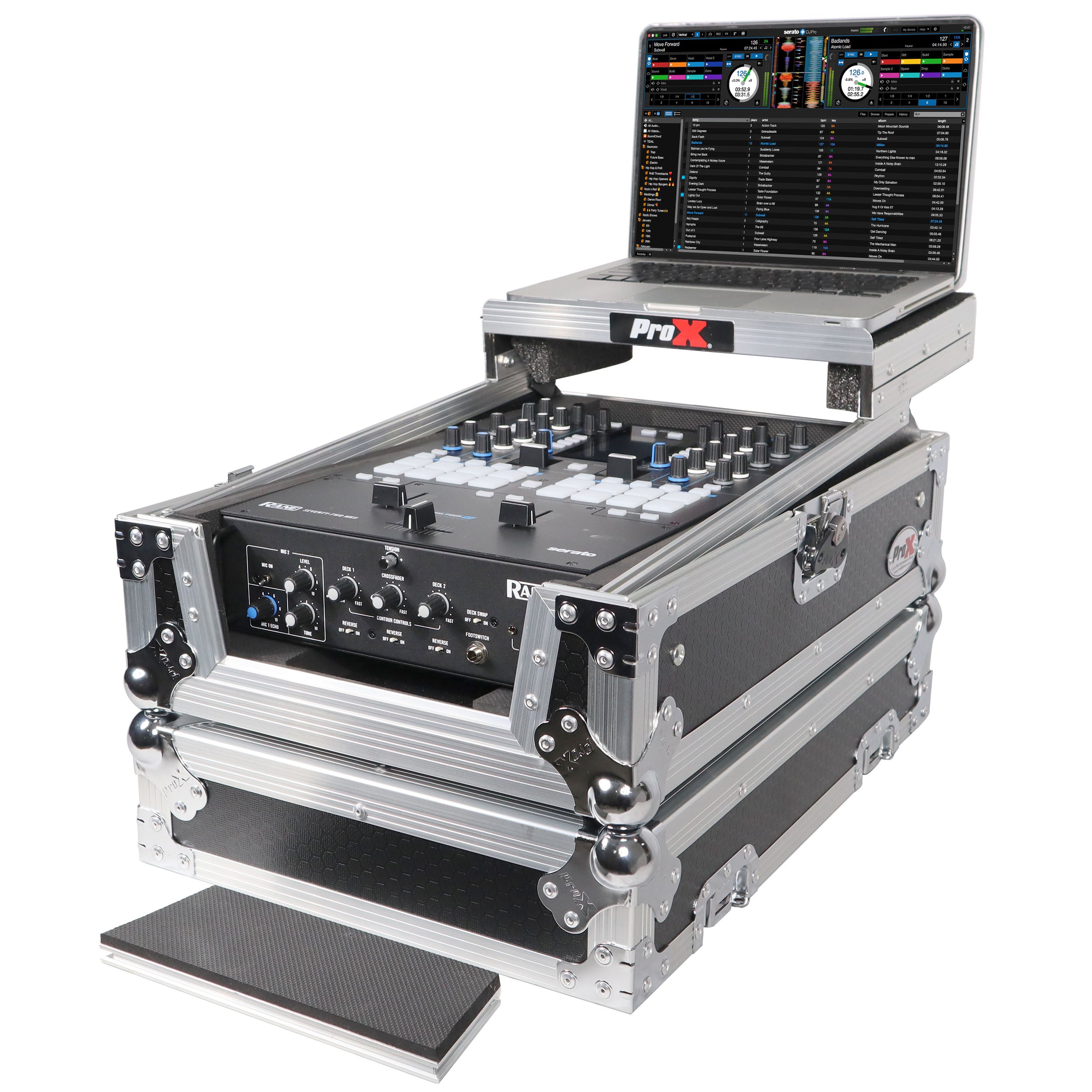 ProX 11" DJ Mixer Road Case W/Laptop Shelf for Rane Seventy-Two 72 and Rane Seventy