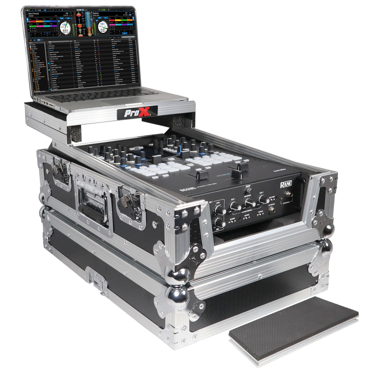 ProX 11" DJ Mixer Road Case W/Laptop Shelf for Rane Seventy-Two 72 and Rane Seventy.