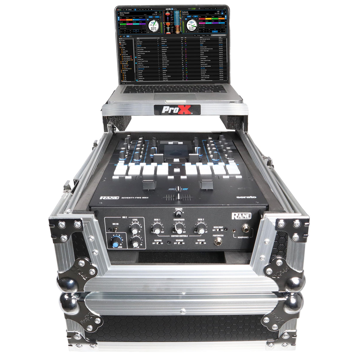ProX 11" DJ Mixer Road Case W/Laptop Shelf for Rane Seventy-Two 72 and Rane Seventy.