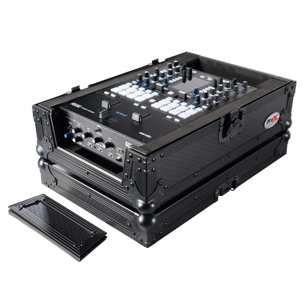 ProX Flight Case for Rane Seventy-Two 72 and Rane Seventy DJ Mixer | Black on Black.