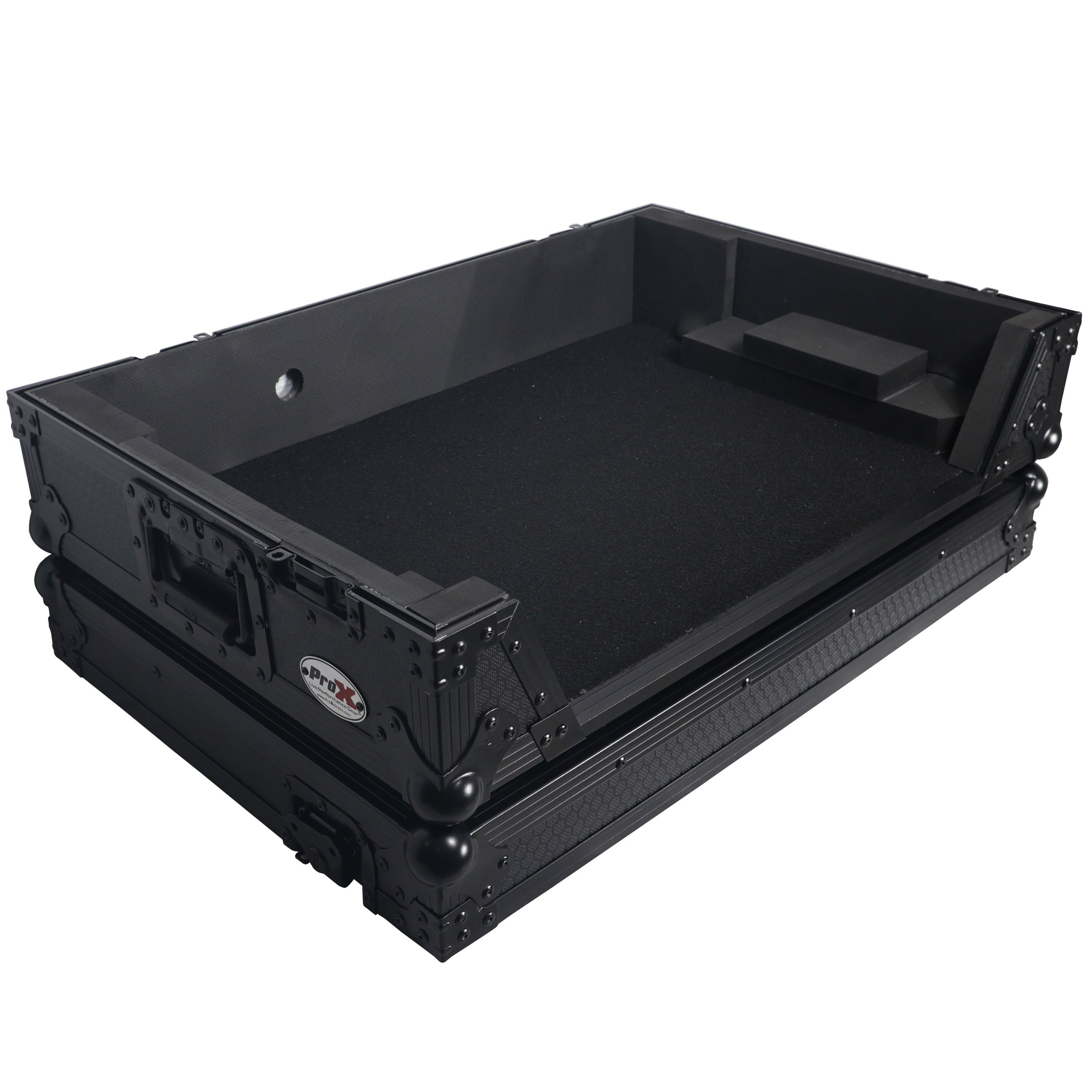 ProX Flight Case For RANE ONE DJ Controller with 1U Rack and Wheels - Black Finish
