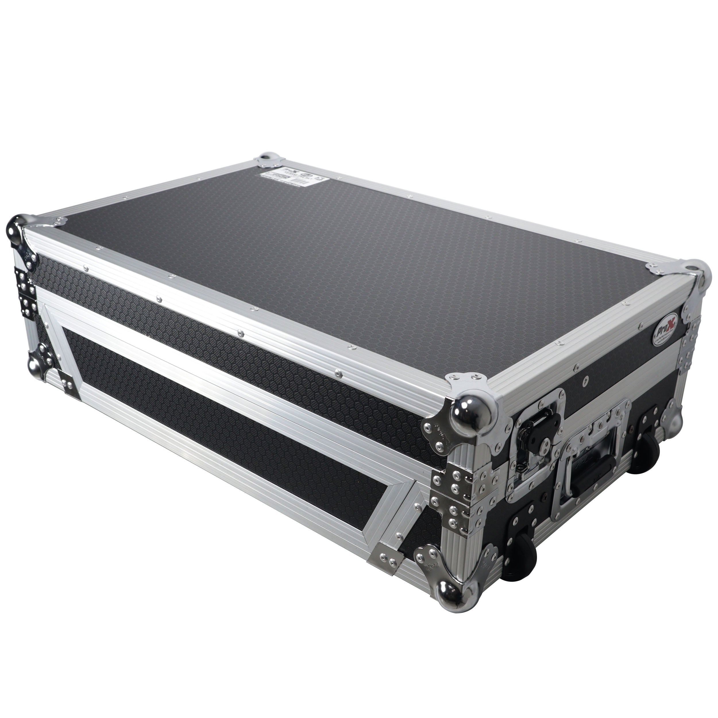 ProX Flight Case For RANE ONE DJ Controller with Sliding Laptop Shelf, 1U Rack, and Wheels