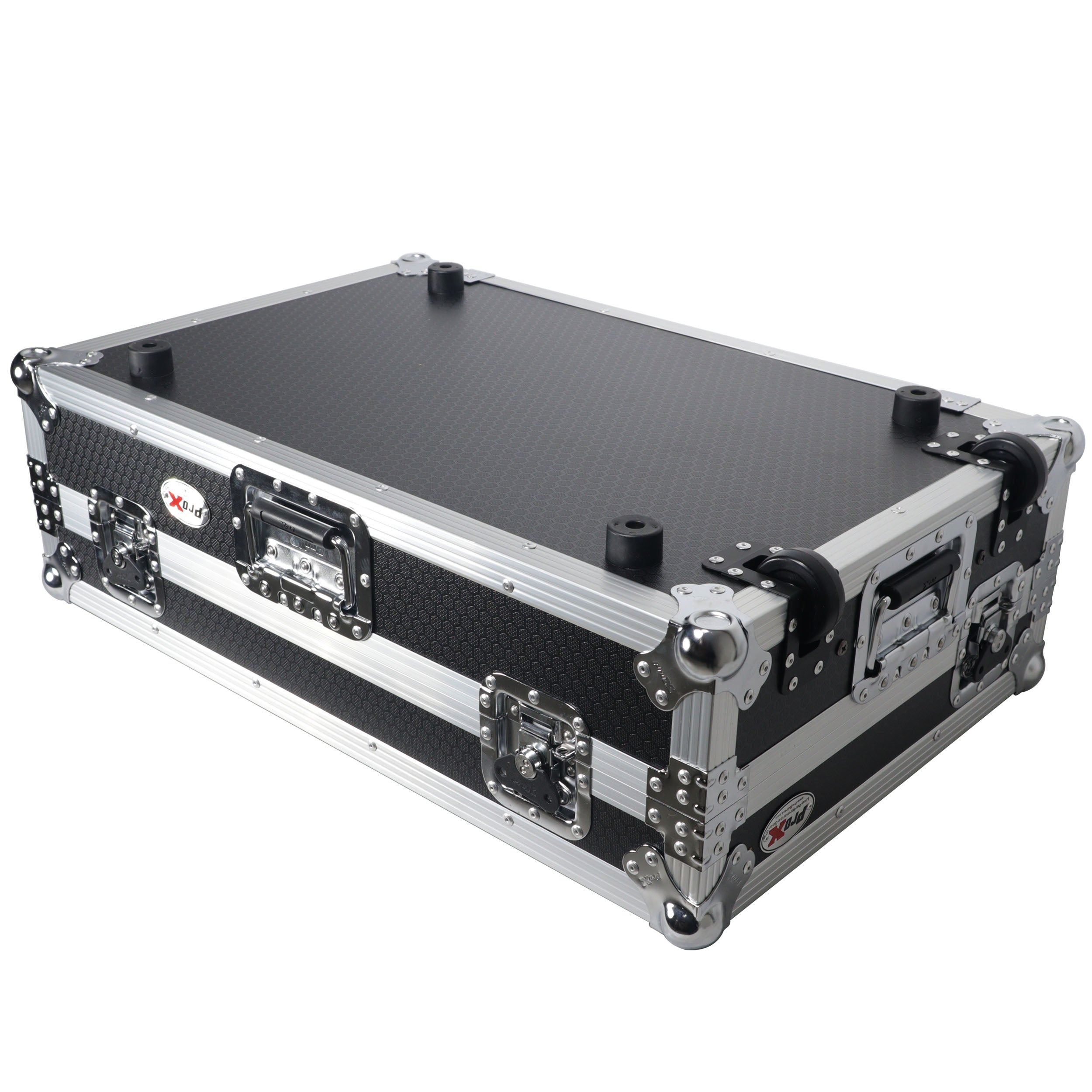 ProX Flight Case For RANE ONE DJ Controller with Sliding Laptop Shelf, 1U Rack, and Wheels