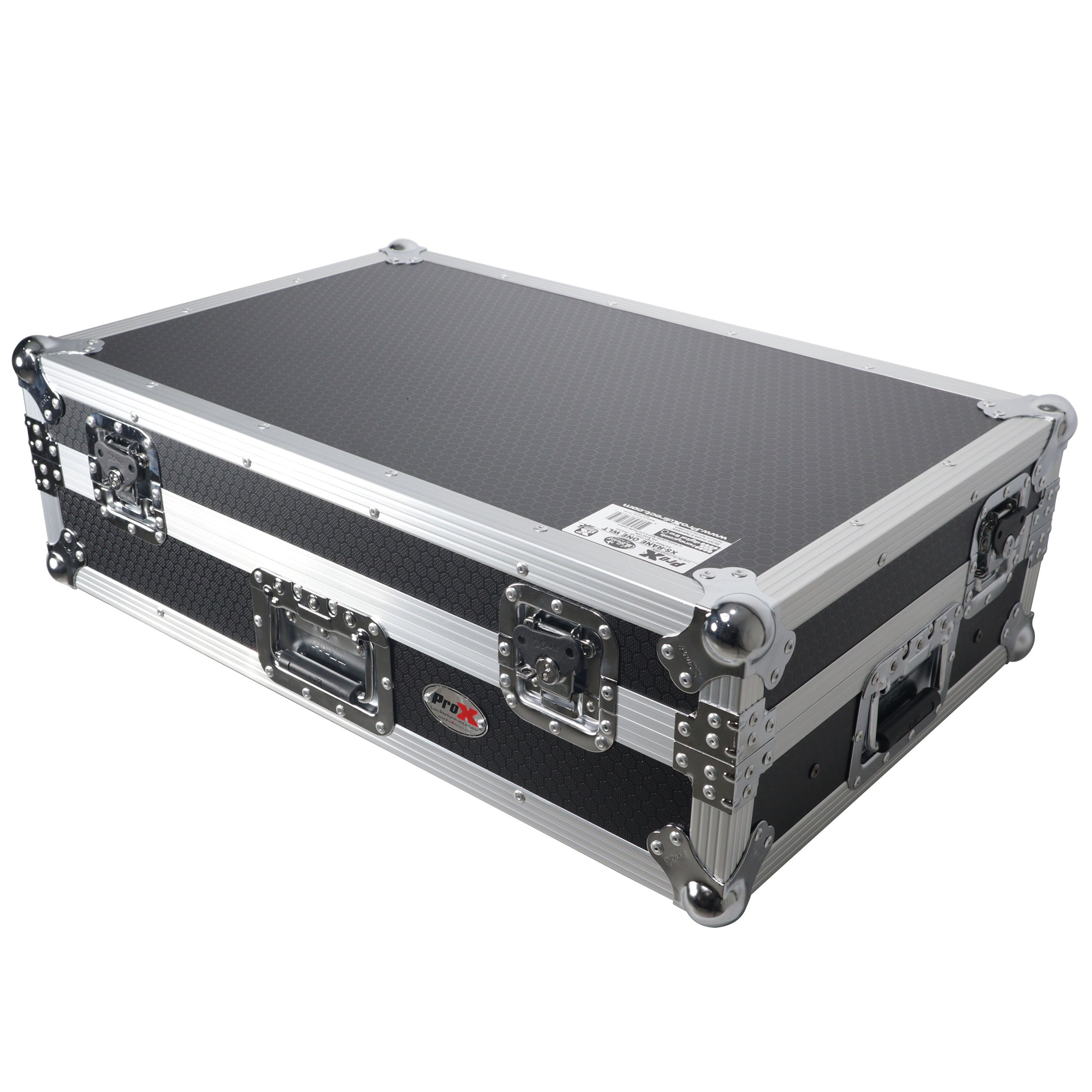 ProX Flight Case For RANE ONE DJ Controller with Sliding Laptop Shelf, 1U Rack, and Wheels