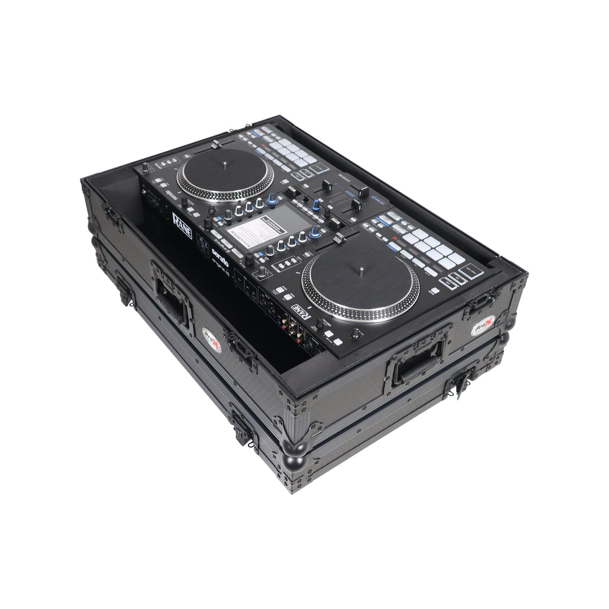 ProX Flight Case For RANE SYSTEM ONE Dj Controller Wheels Black on Black 1U.