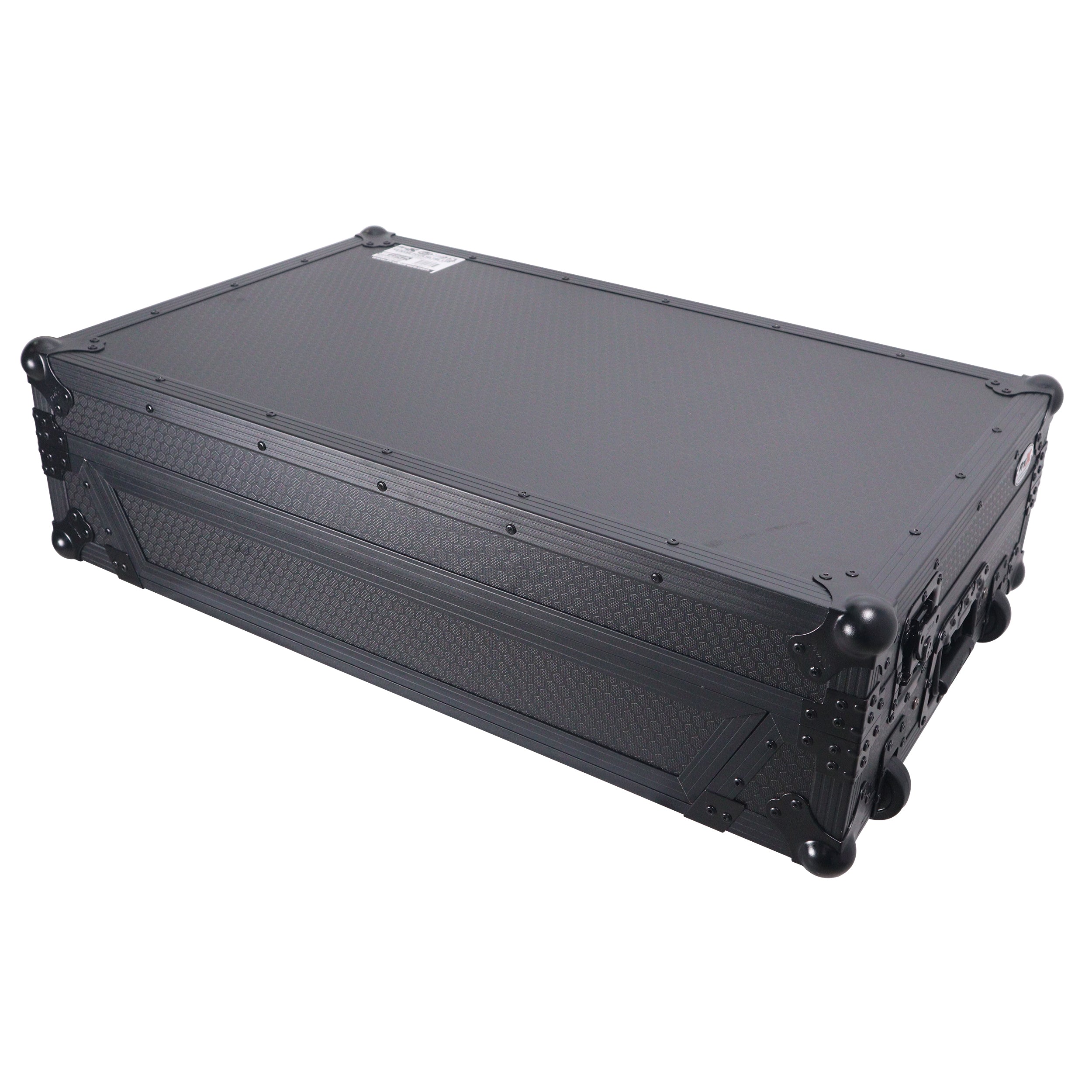 ProX Flight Case For RANE SYSTEM ONE Dj Controller Sliding Laptop Shelf & Wheels Black on Black LED Kit 1U
