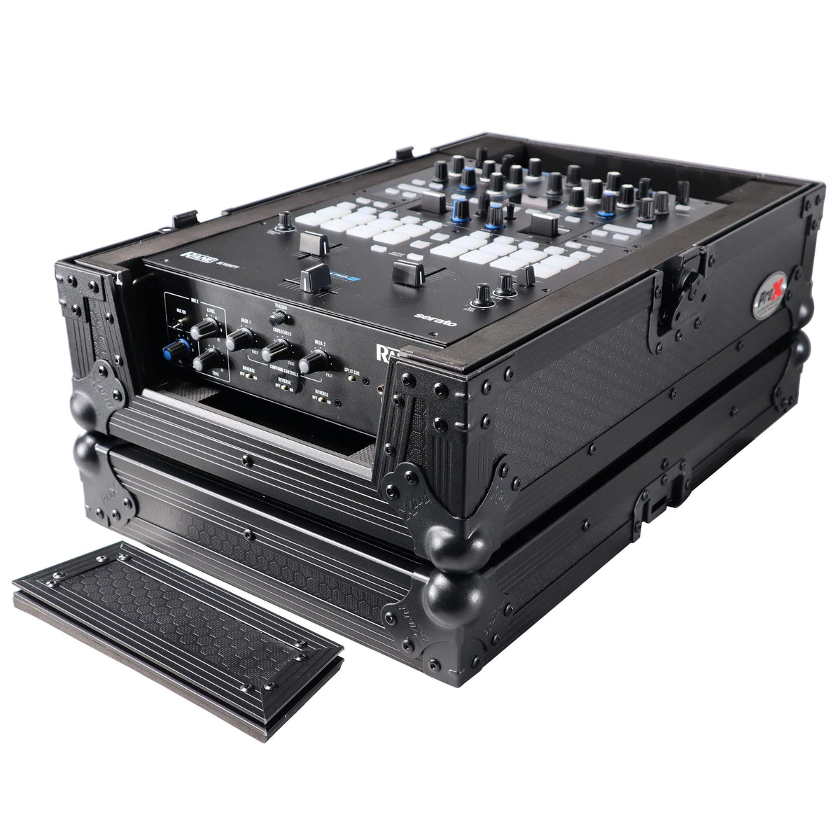 ProX Flight Case for Rane Seventy-Two 72 and Rane Seventy DJ Mixer | Black on Black.