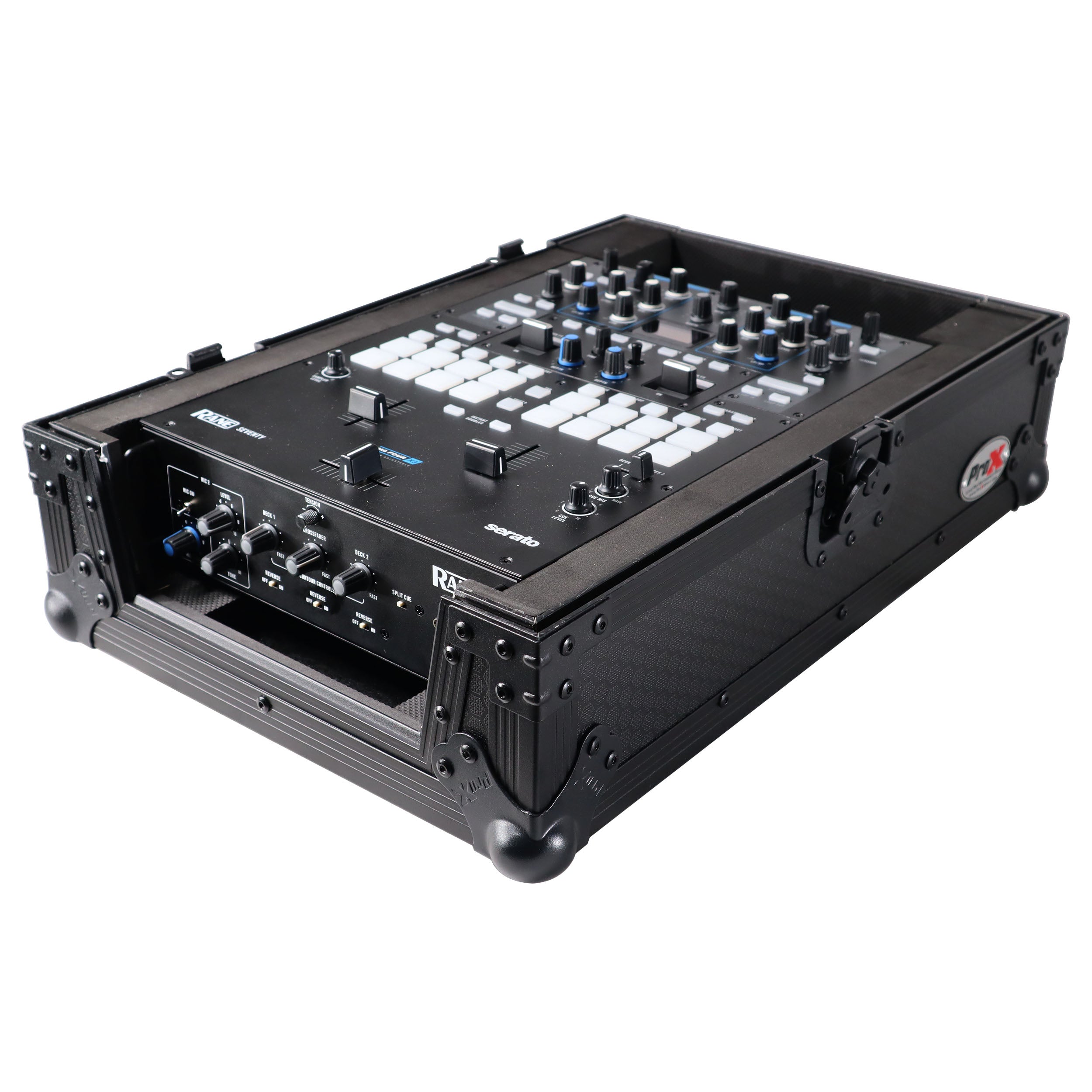 ProX Flight Case for Rane Seventy-Two 72 and Rane Seventy DJ Mixer | Black on Black