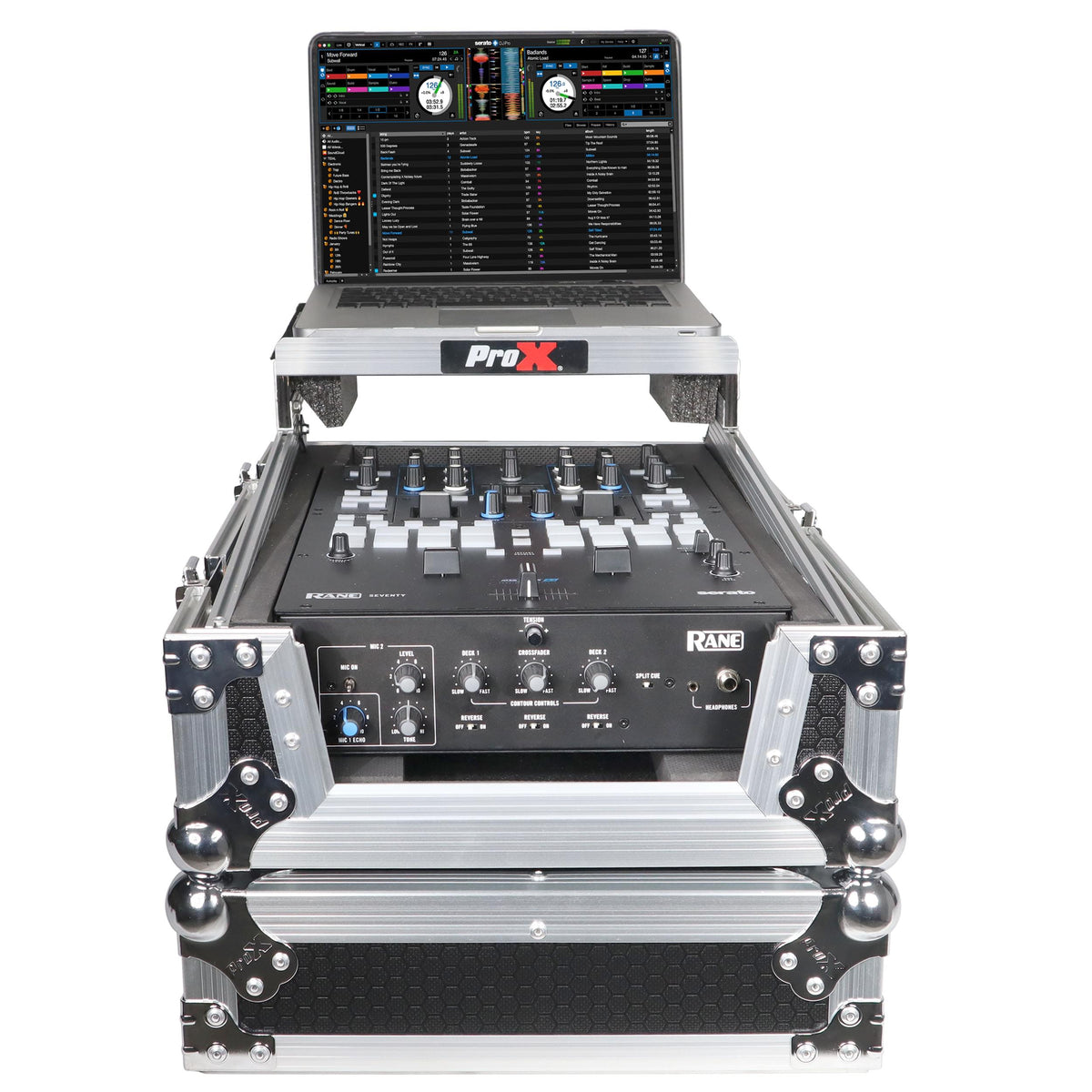 ProX 11" DJ Mixer Road Case W/Laptop Shelf for Rane Seventy-Two 72 and Rane Seventy.