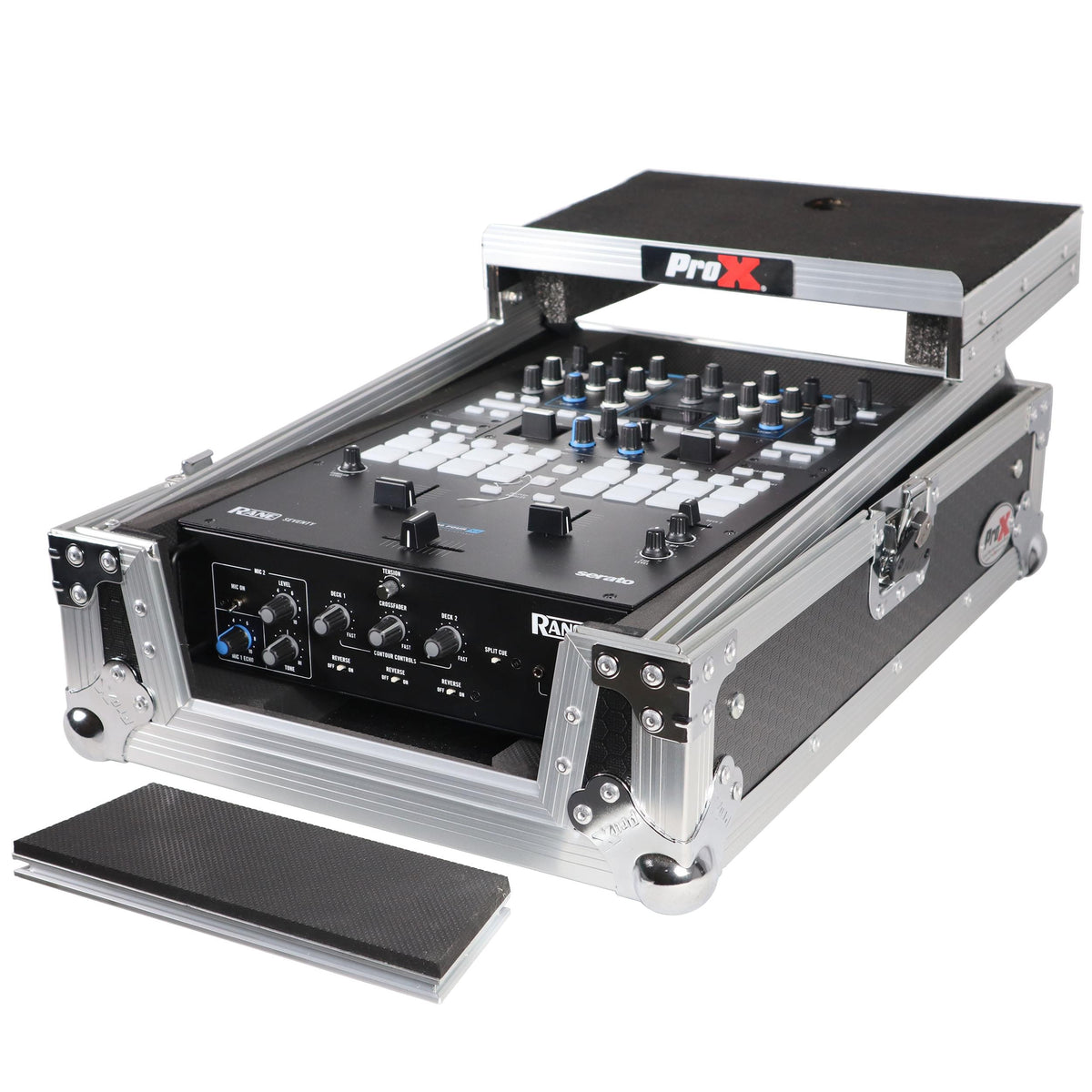 ProX 11" DJ Mixer Road Case W/Laptop Shelf for Rane Seventy-Two 72 and Rane Seventy.