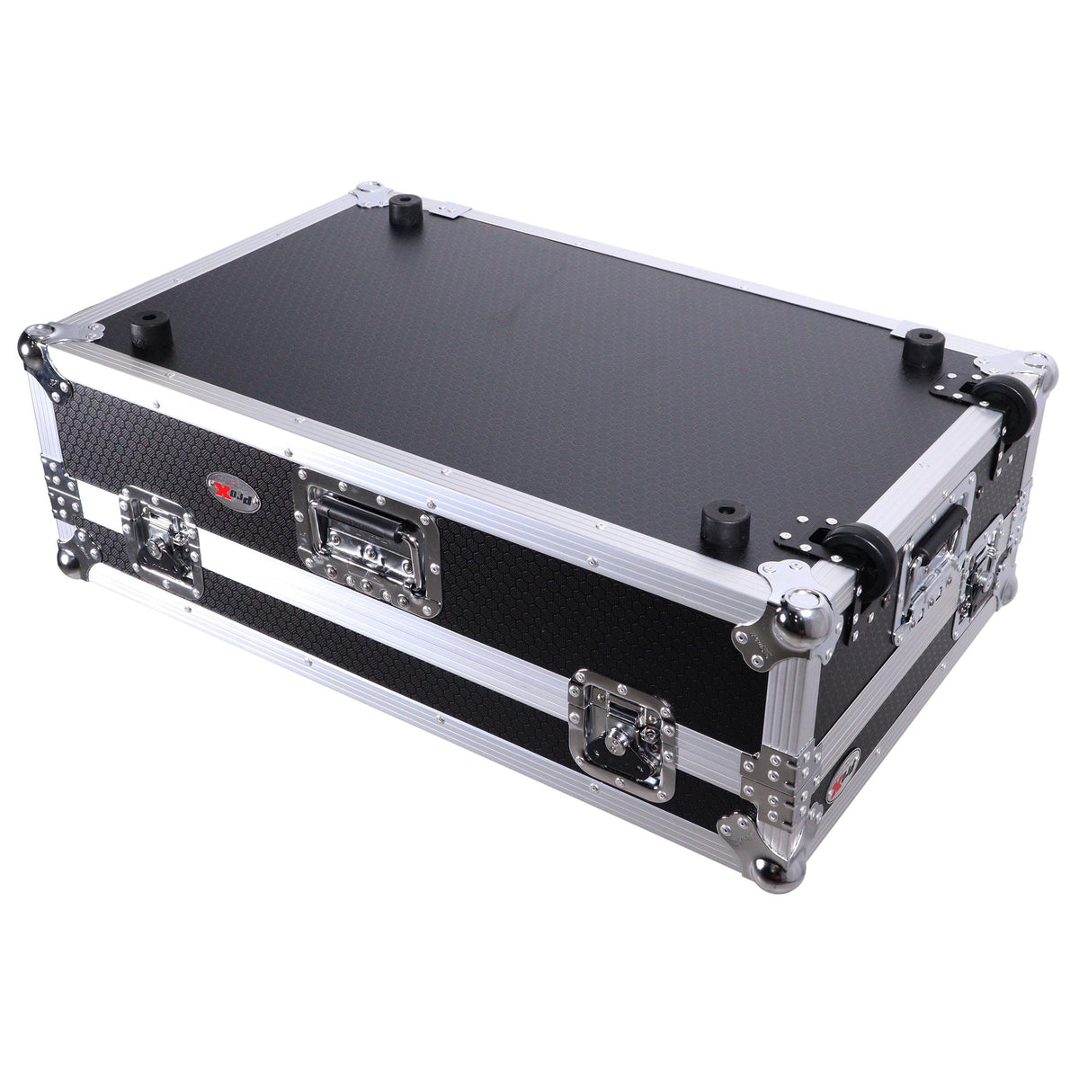 ProX Flight Style Road Case For Pioneer DDJ-FLX10 or DDJ-GRV6 DJ Controller with Laptop Shelf 2U Rack Space Wheels.