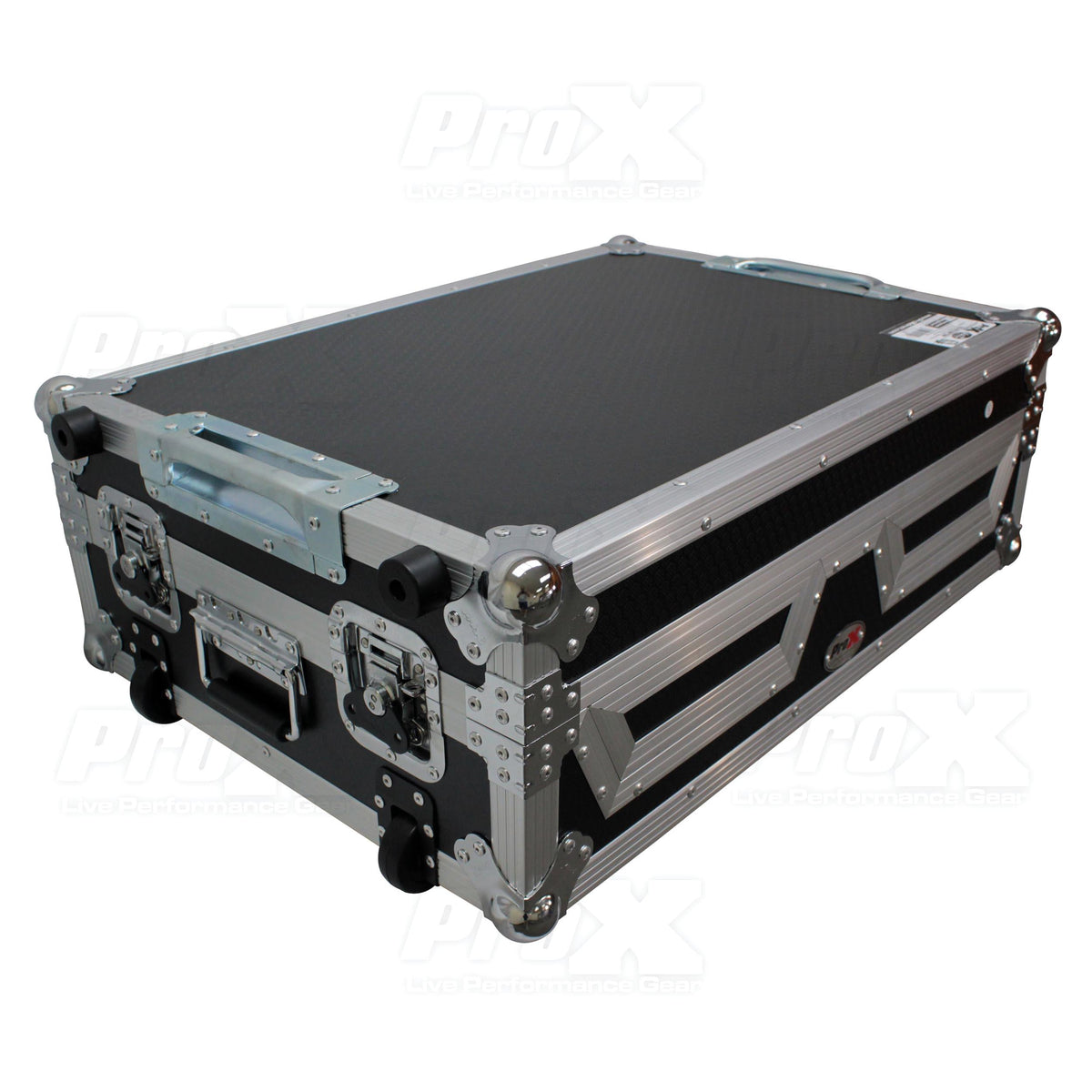 ProX Single CD Player & 12" Mixer Case W/Low Profile Wheels and Retractable Handle.