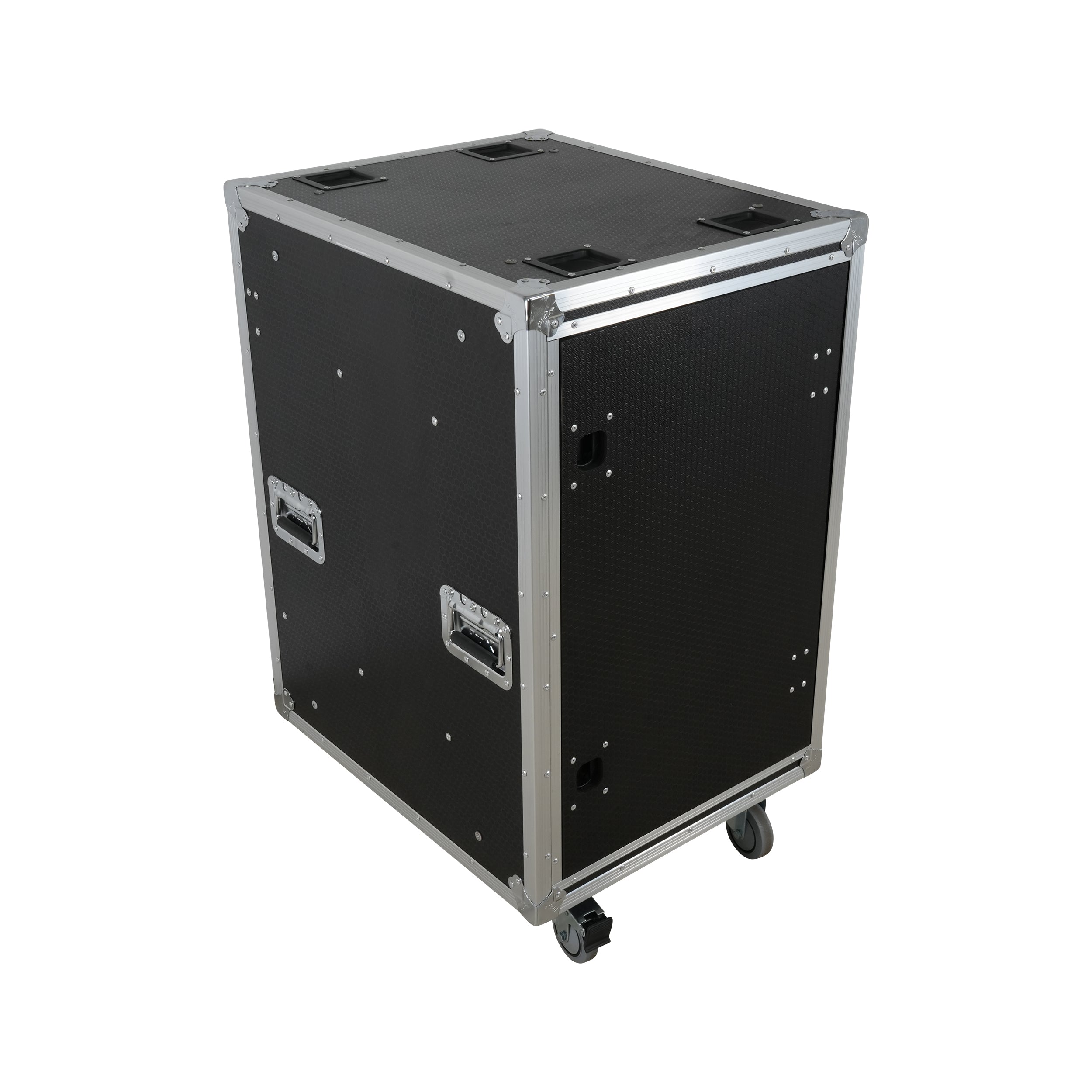 ProX 18U 20" Deep Vertical Rack to Rack Shock Mount Case with 2 Sliding Slam Doors & 4" Caster Wheels