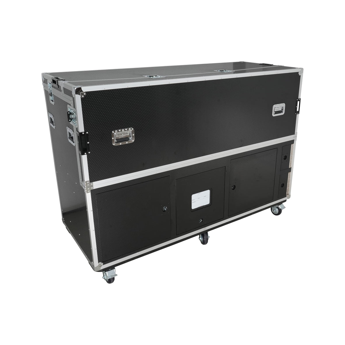 ProX Large Mixing Console Case 3x side by side 2x 12U & 10U Shock Mount Slam Rack.