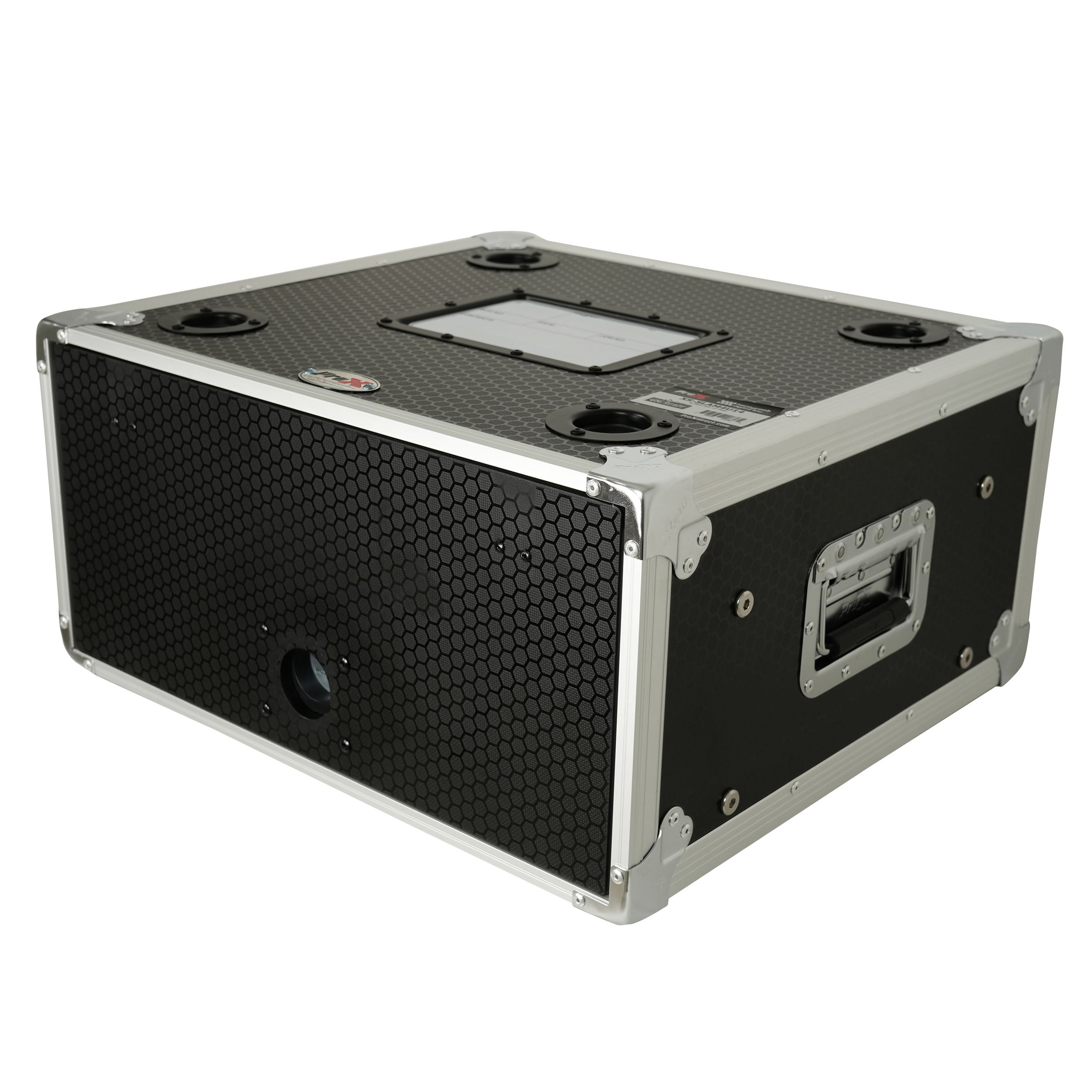 ProX 4U Vertical Shockmount Rack Case 14" Depth with Dual Top Sliding Slam Doors