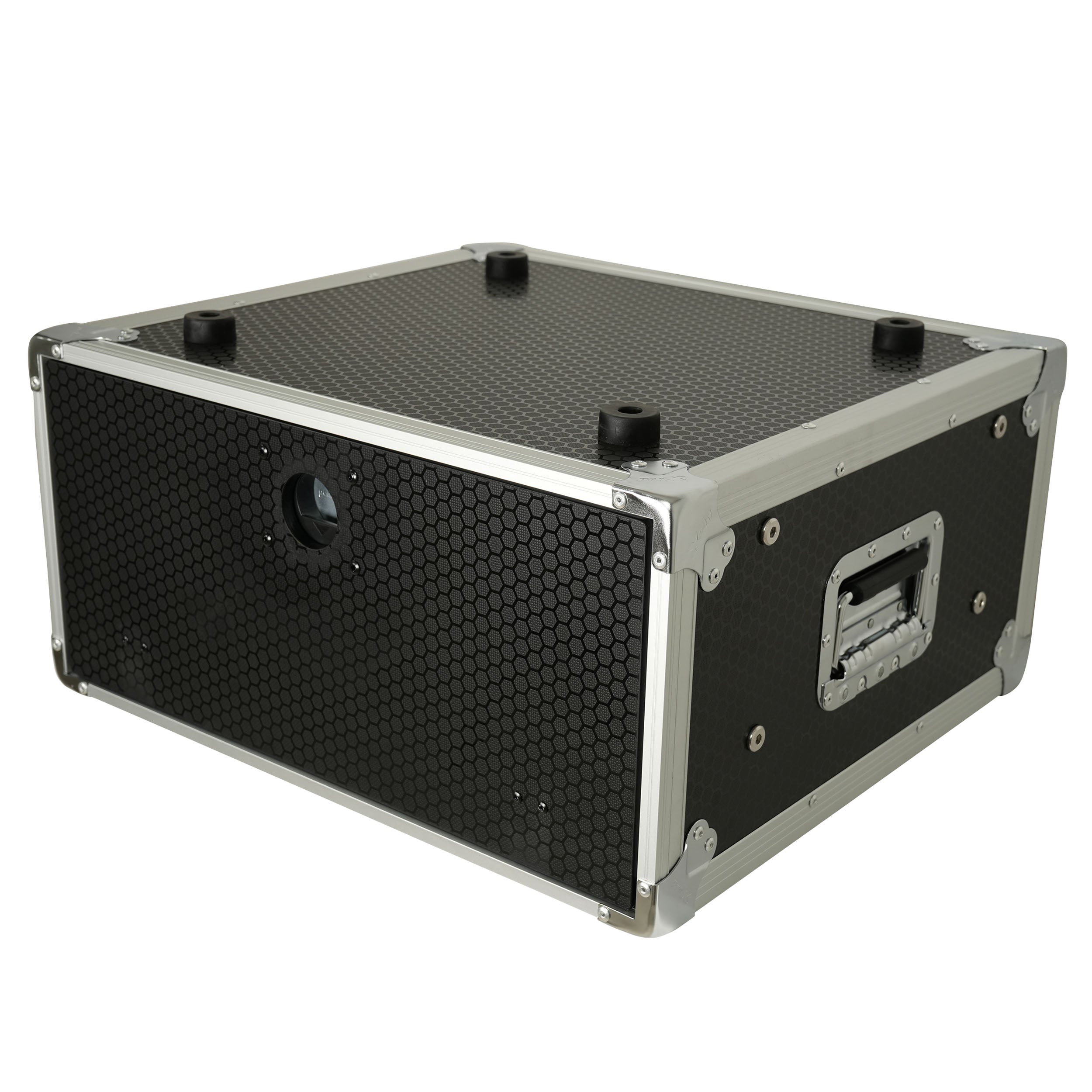 ProX 4U Vertical Shockmount Rack Case 14" Depth with Dual Top Sliding Slam Doors