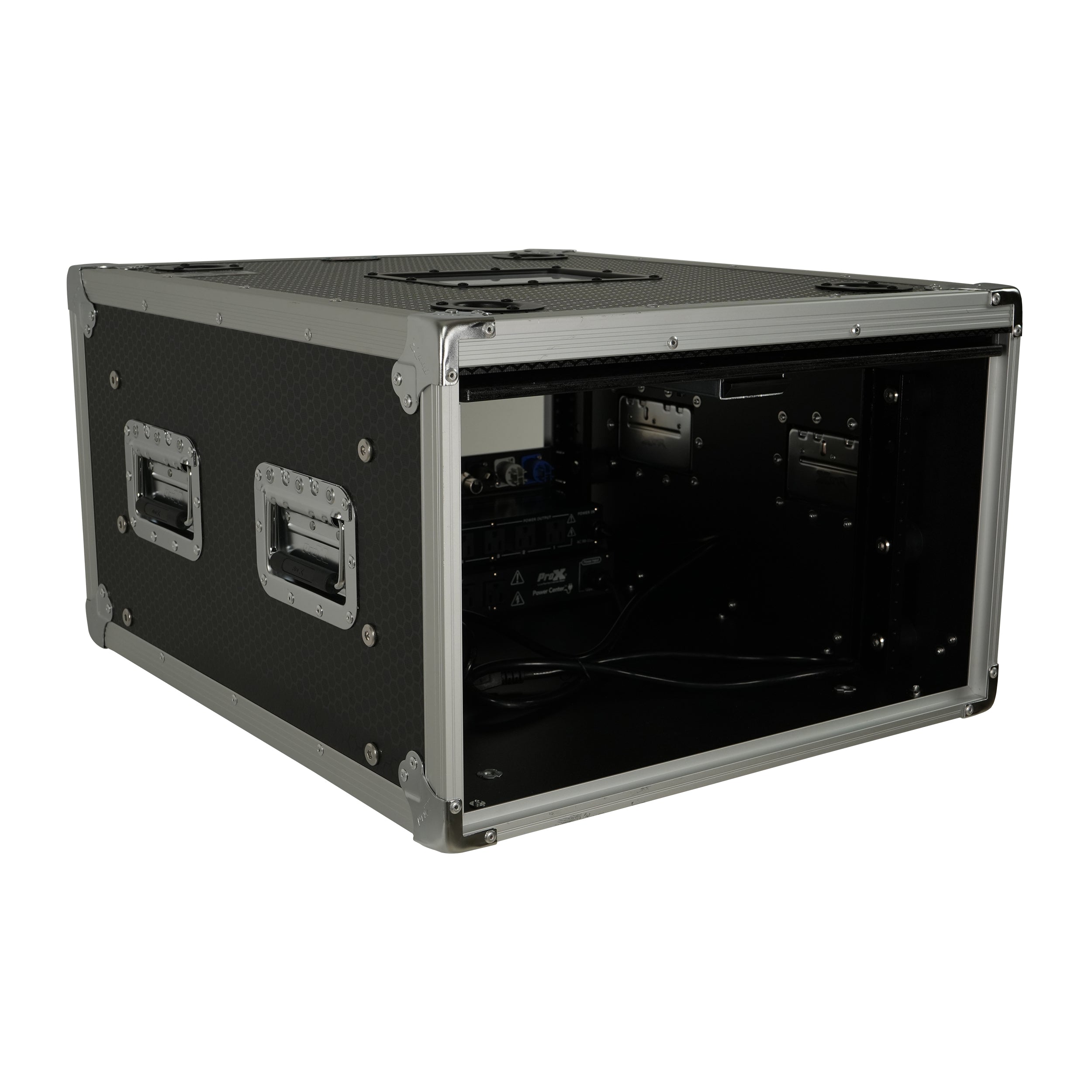 ProX 6U Vertical Shockmount Rack Case 20" Depth with Dual Top Sliding Slam Doors