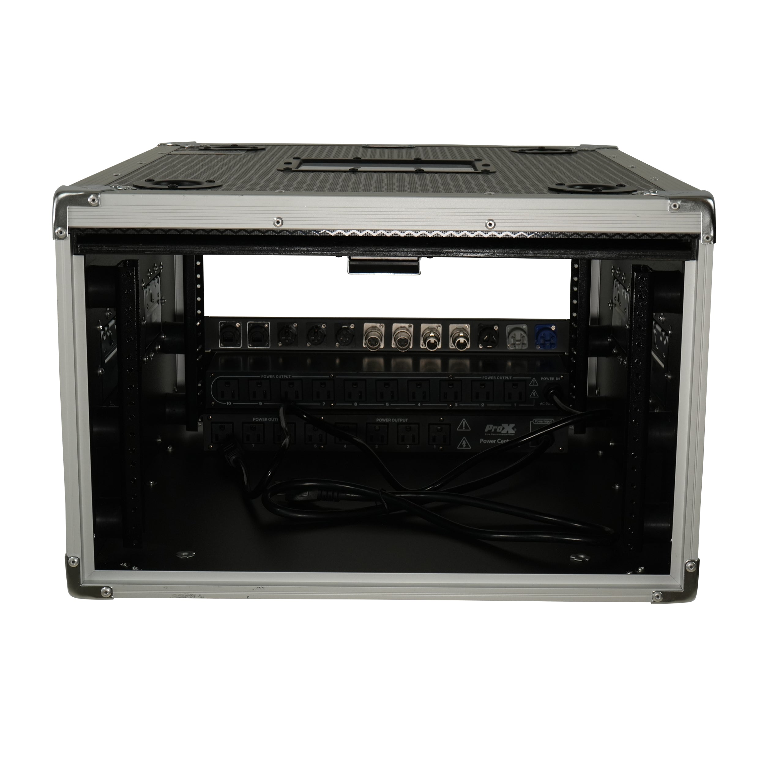 ProX 6U Vertical Shockmount Rack Case 20" Depth with Dual Top Sliding Slam Doors