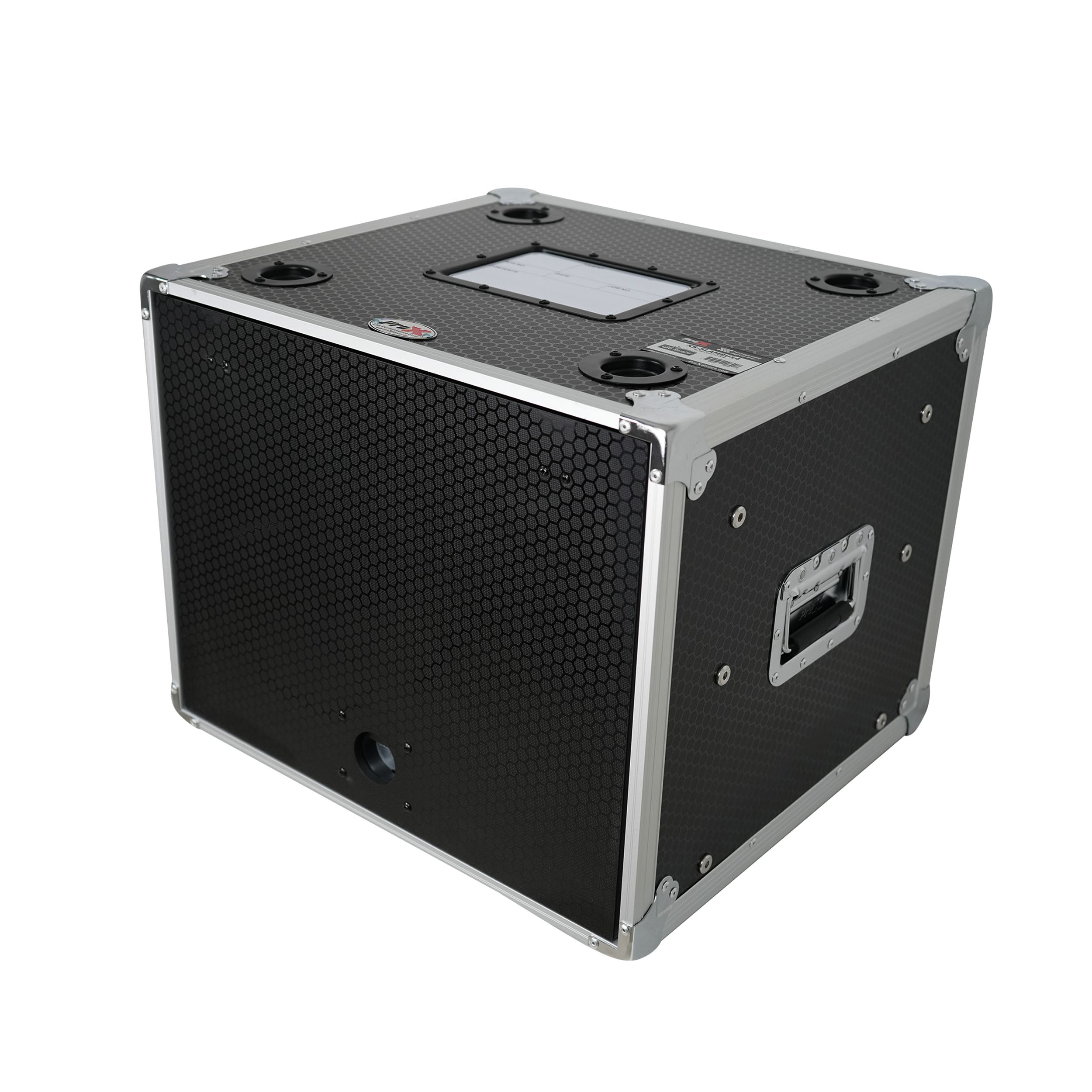 ProX 8U Vertical Shockmount Rack Case 14" Depth with Dual Top Sliding Slam Doors