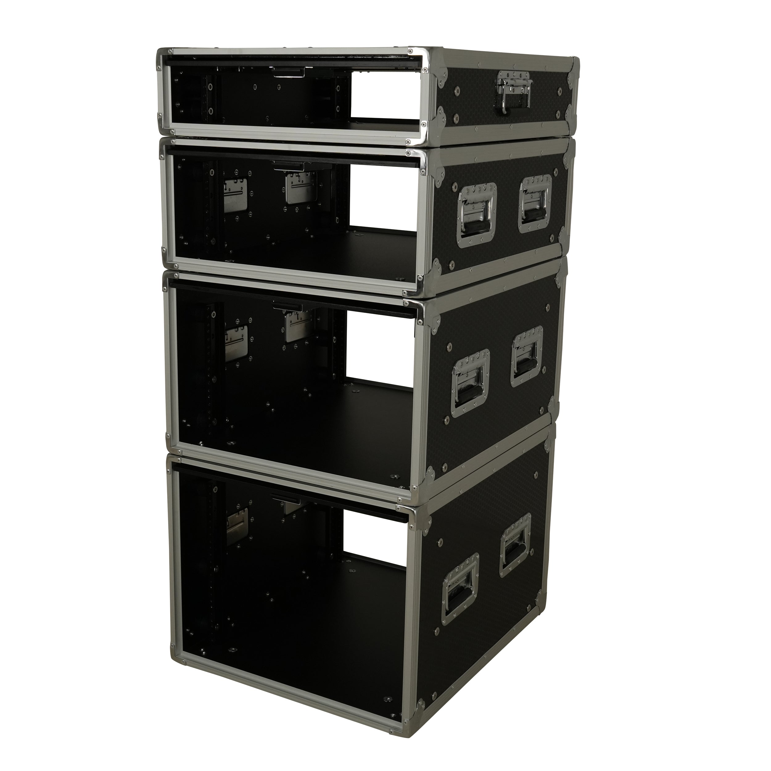 ProX 8U Vertical Shockmount Rack Case 20" Depth with Dual Top Sliding Slam Doors