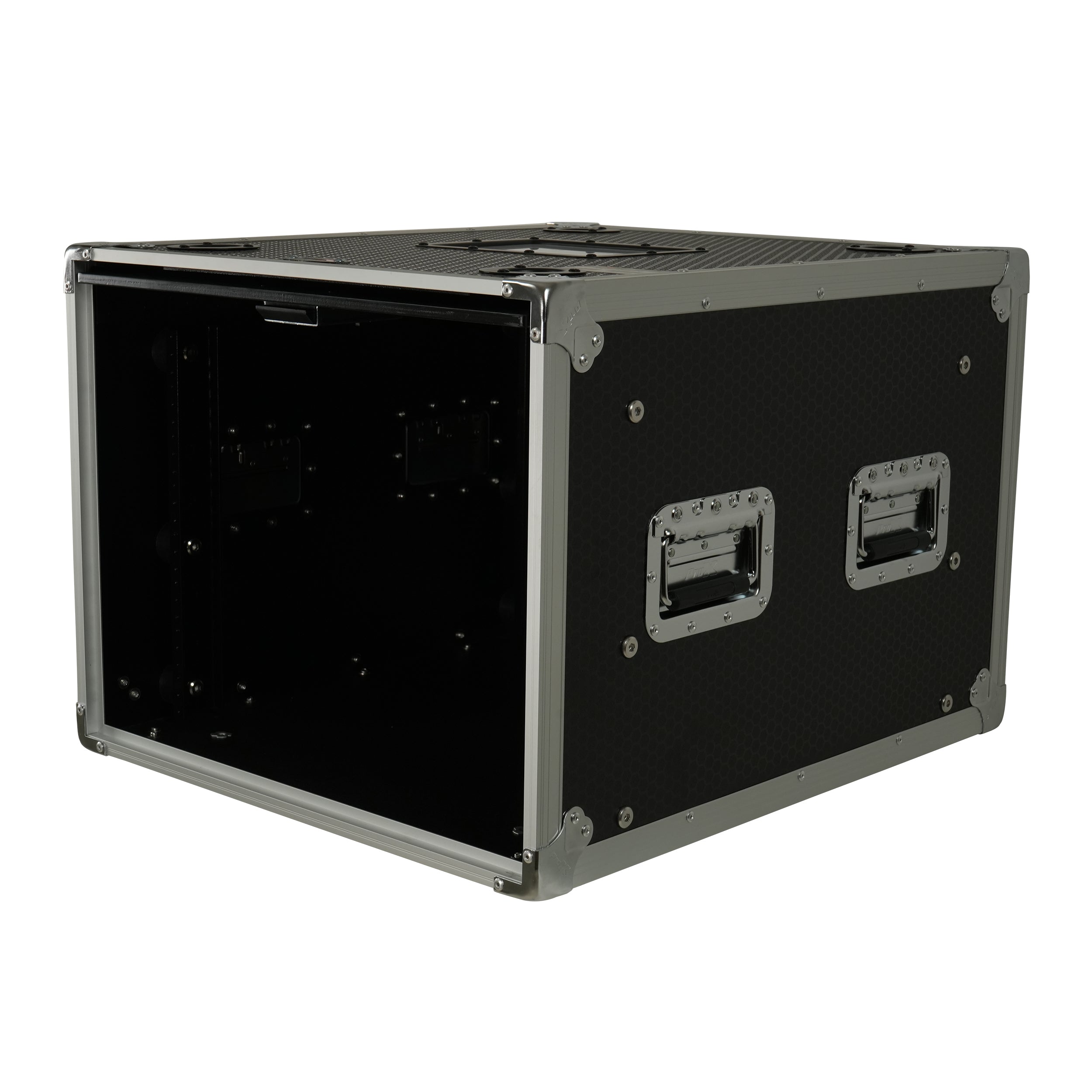 ProX 8U Vertical Shockmount Rack Case 20" Depth with Dual Top Sliding Slam Doors