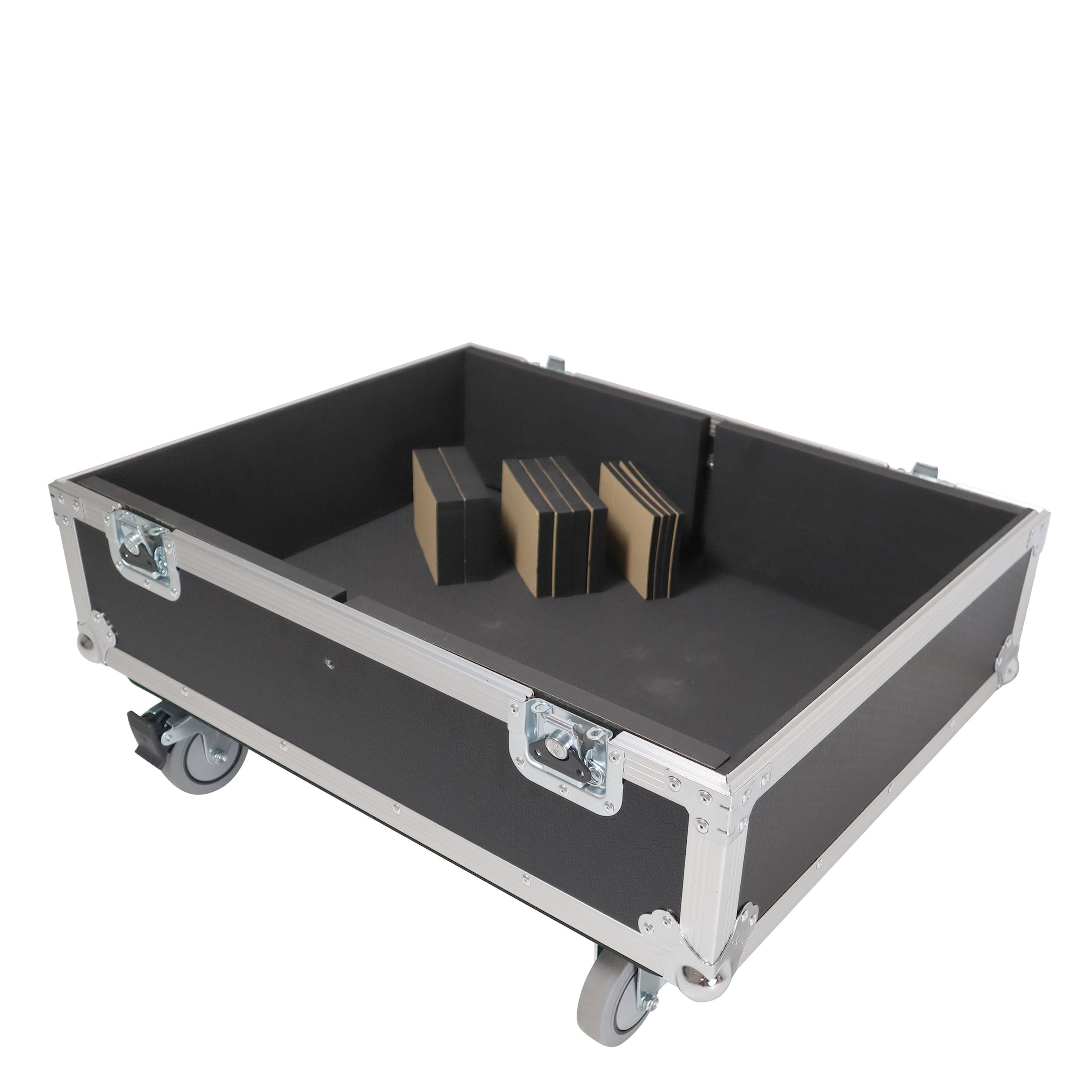 ProX Universal Dual Speaker Flight Case Fits (2) 25x20x13 inch - JBL Eon one and simillar