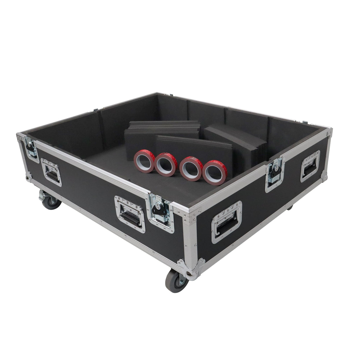 ProX Universal Dual Speaker Flight Case Fits (4) 26x20x15 inch.