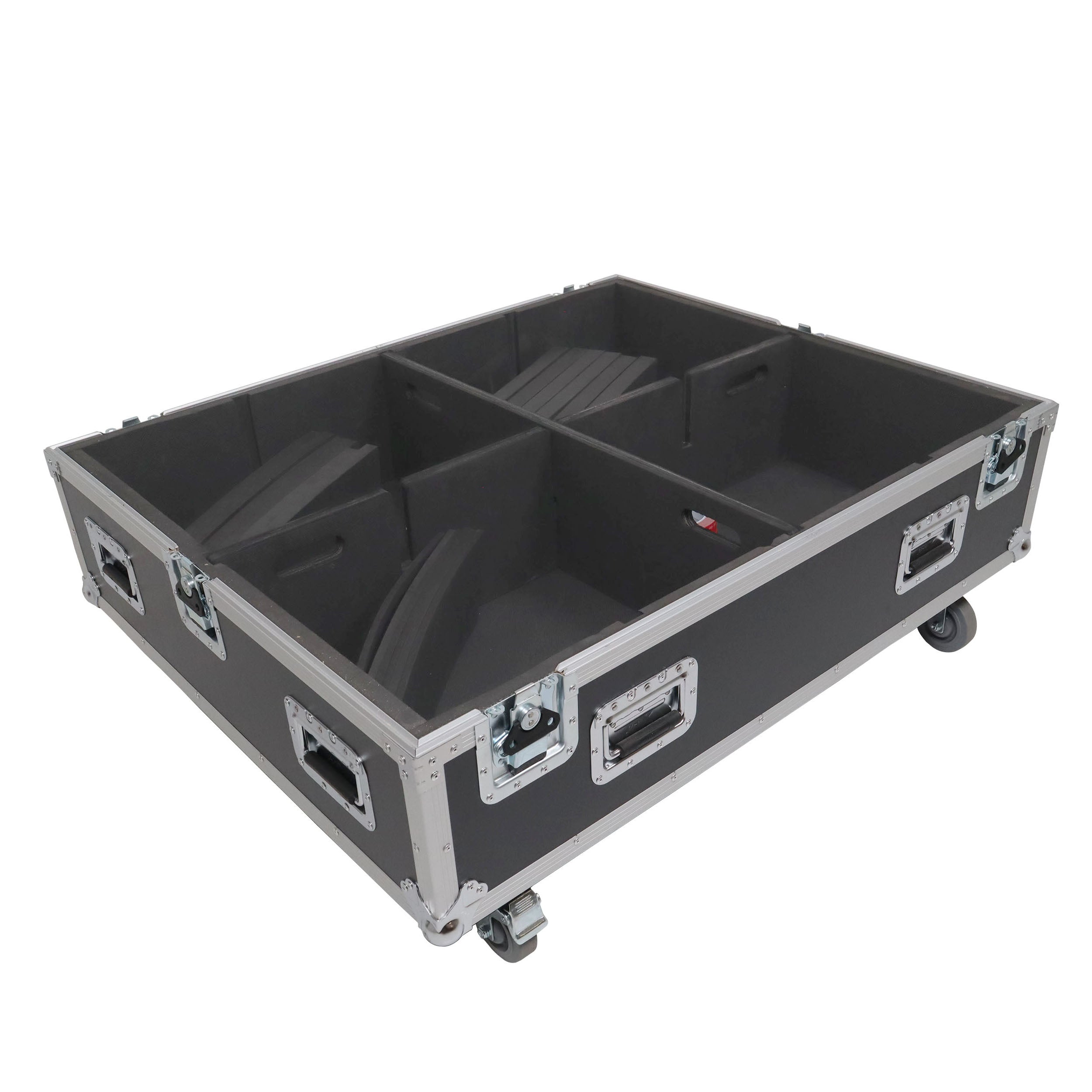 ProX Universal Dual Speaker Flight Case Fits (4) 26x20x15 inch