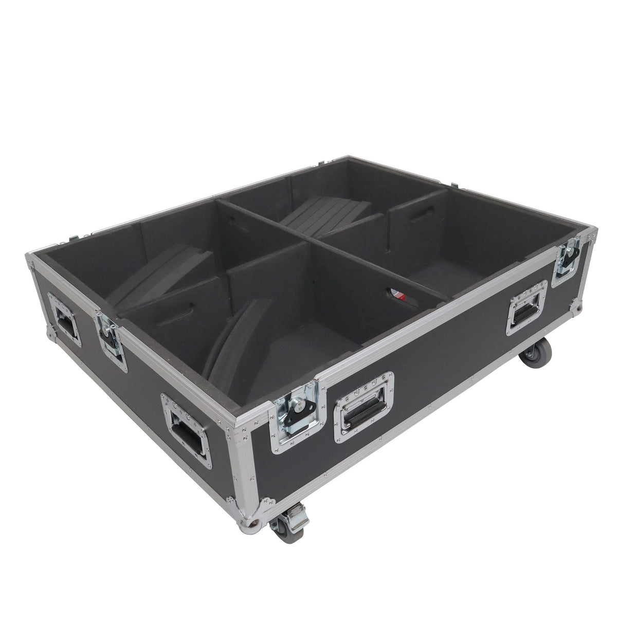 ProX Universal Dual Speaker Flight Case Fits (4) 26x20x15 inch.