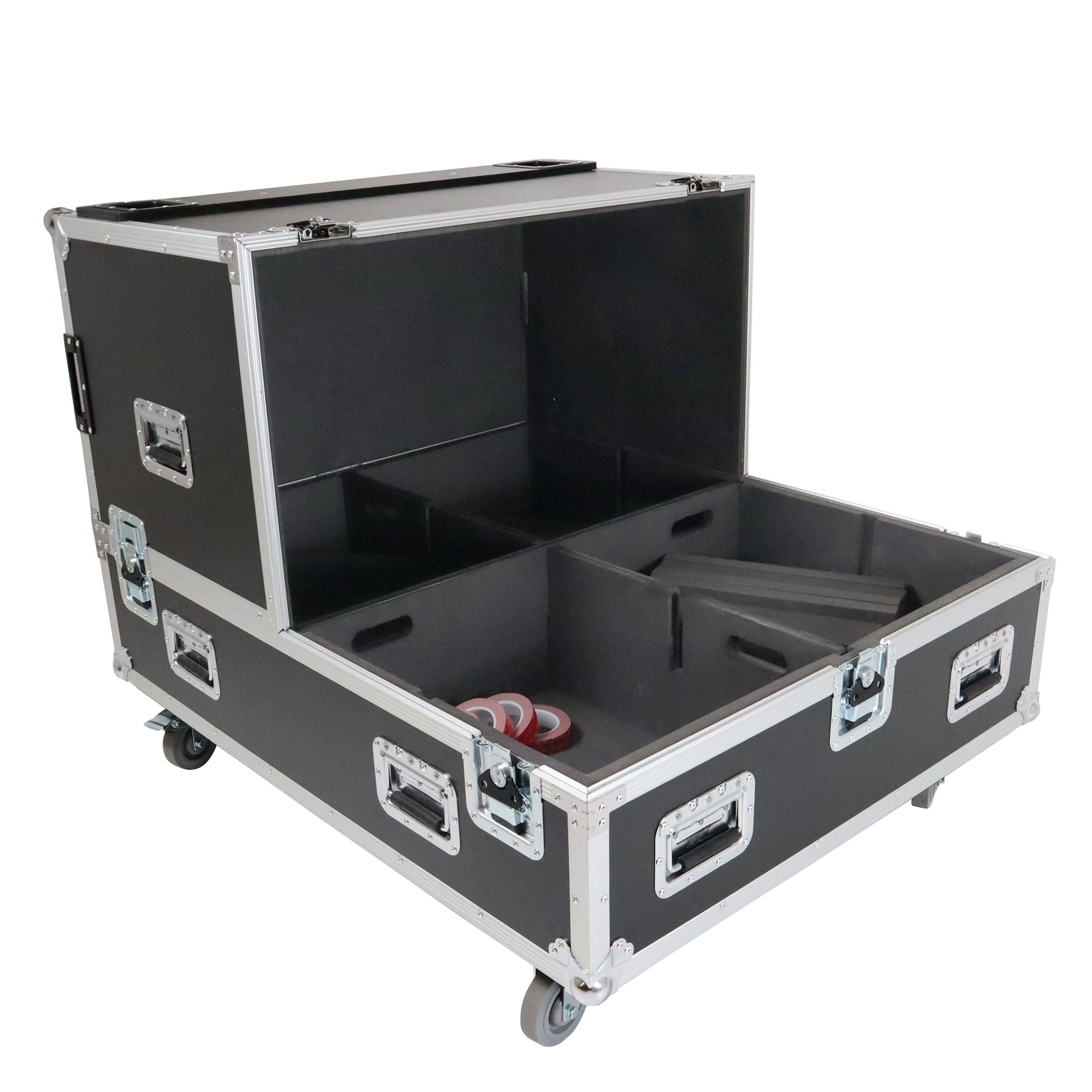ProX Universal Dual Speaker Flight Case Fits (4) 26x20x15 inch