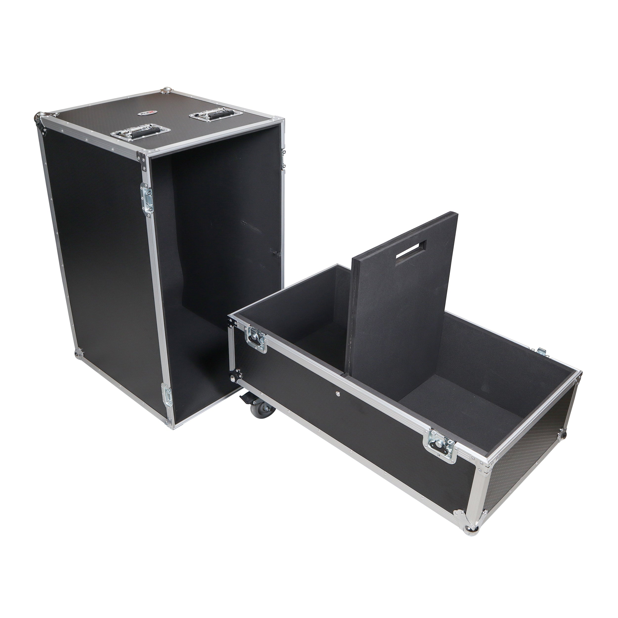 ProX ATA Dual Speaker Flight Case For QSC KW152 RCF TTL 4-A Speakers - 33H x18Wx16L in.