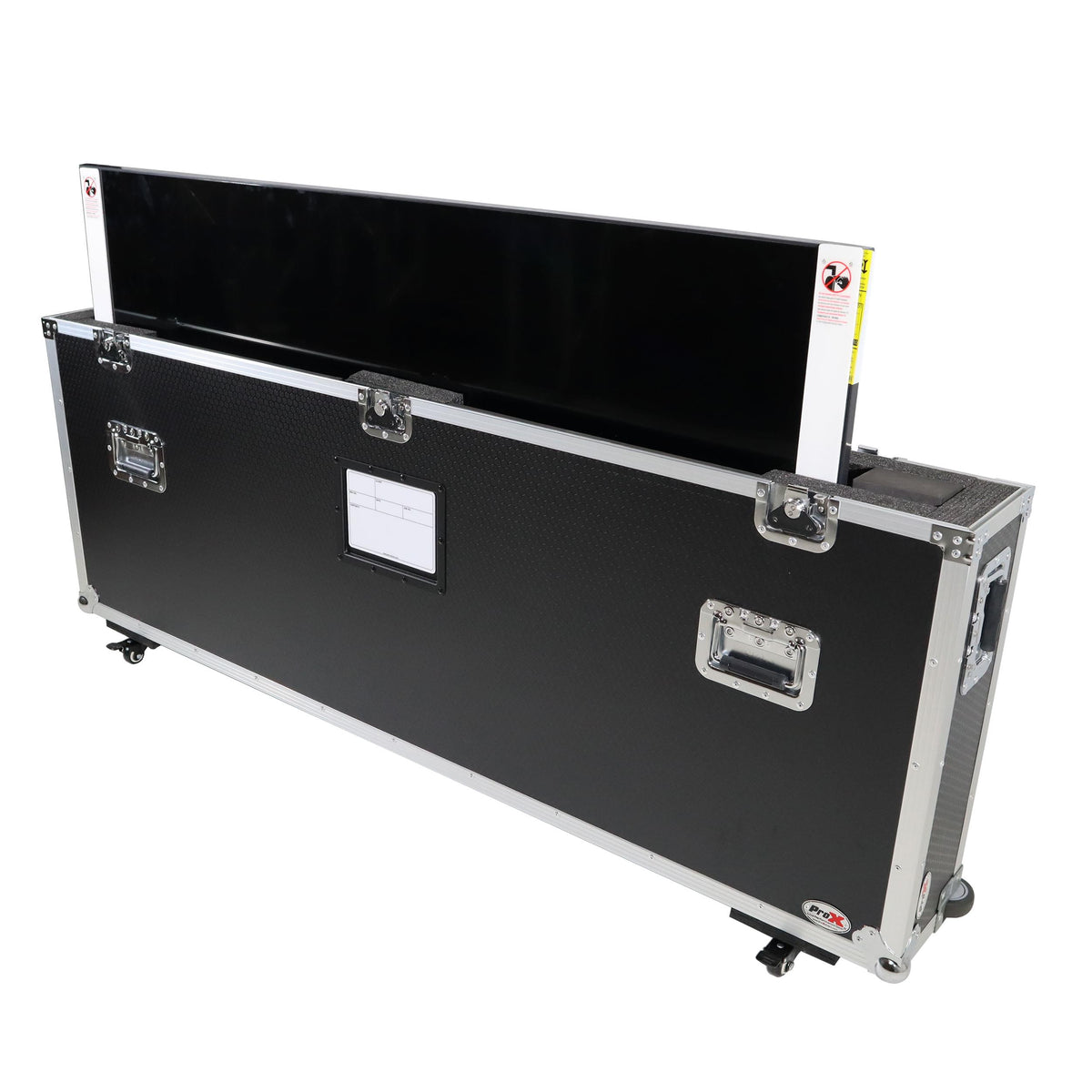 ProX Universal Single Case for ONE 55 Inch to 70 Inch Flat Panel Monitor LED TV, Drum Shield w/ Low Profile Wheels.