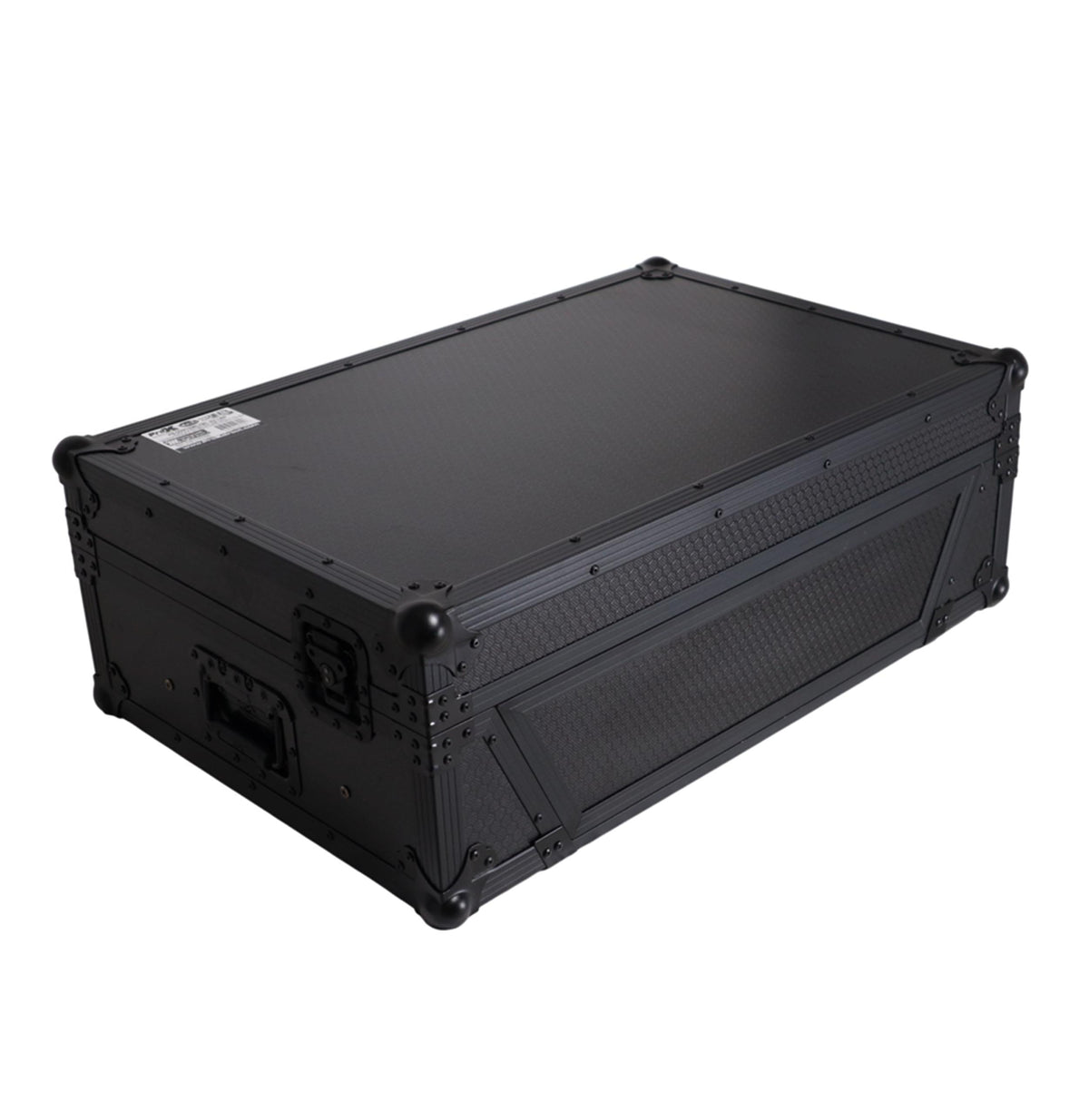 ProX 2U Flight Road Case For Pioneer DDJ-FLX10 REV5 REV7 DJ Controller with Laptop Shelf Wheels LED Black Finish.
