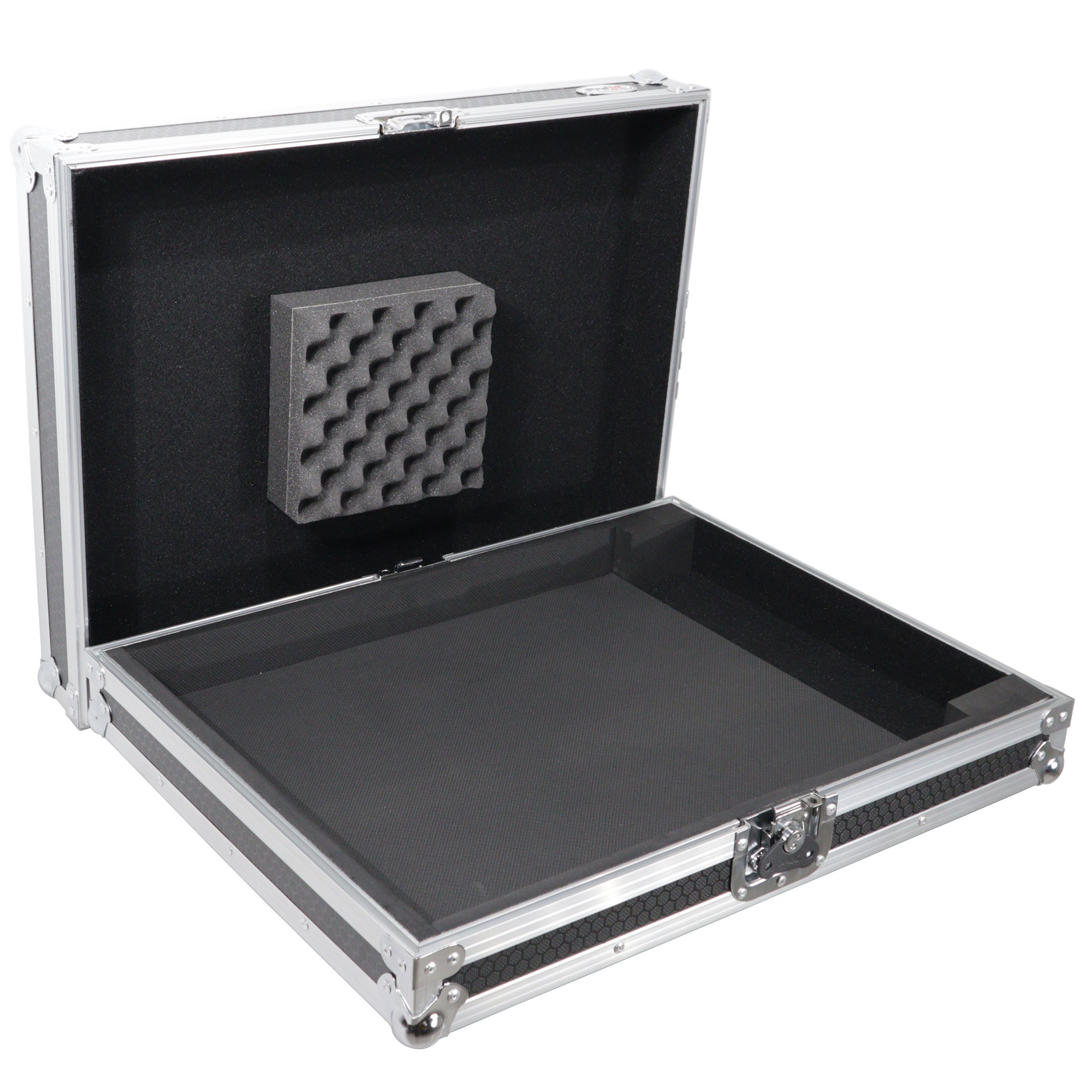 ProX Universal Flight Style Digital Audio Mixer Console Road Case with Foam – Fits up to 18" x 21" Mixers