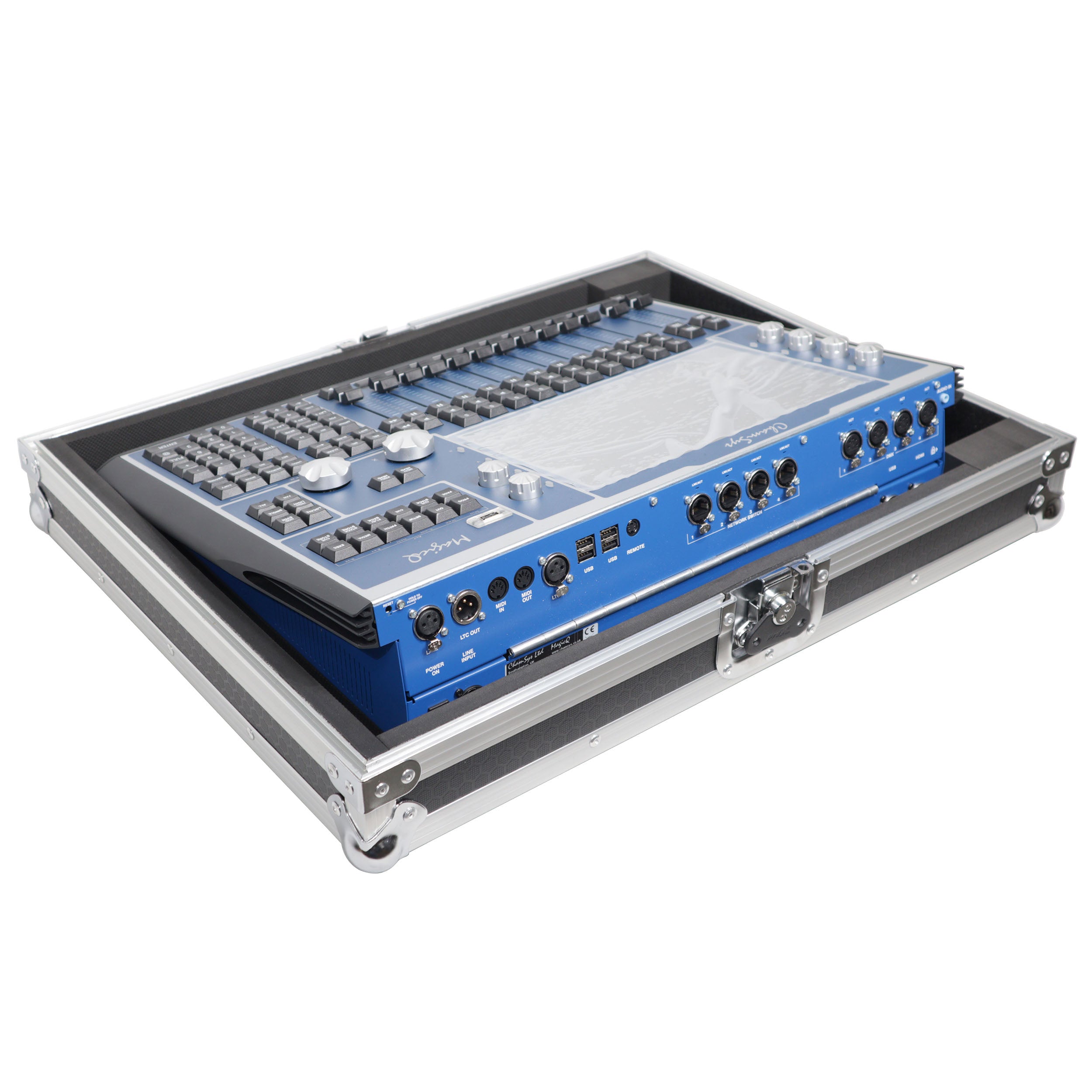 ProX Universal Flight Style Digital Audio Mixer Console Road Case with Foam – Fits up to 18" x 21" Mixers