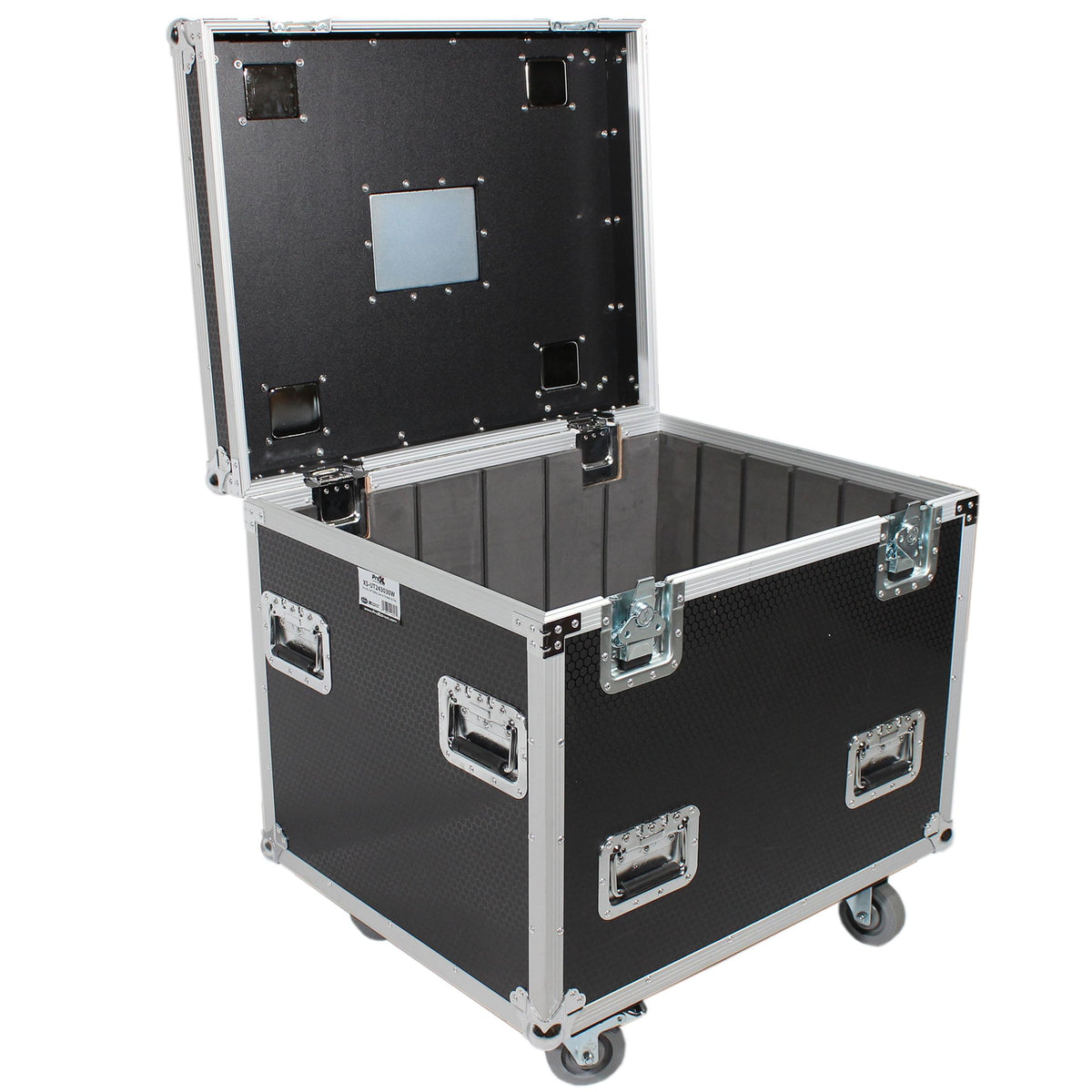 ProX TruckPax Utility ATA Flight Case Truck Storage Road Case with Dividers Tray and 4" in casters – 24"x30"x30" Ext.