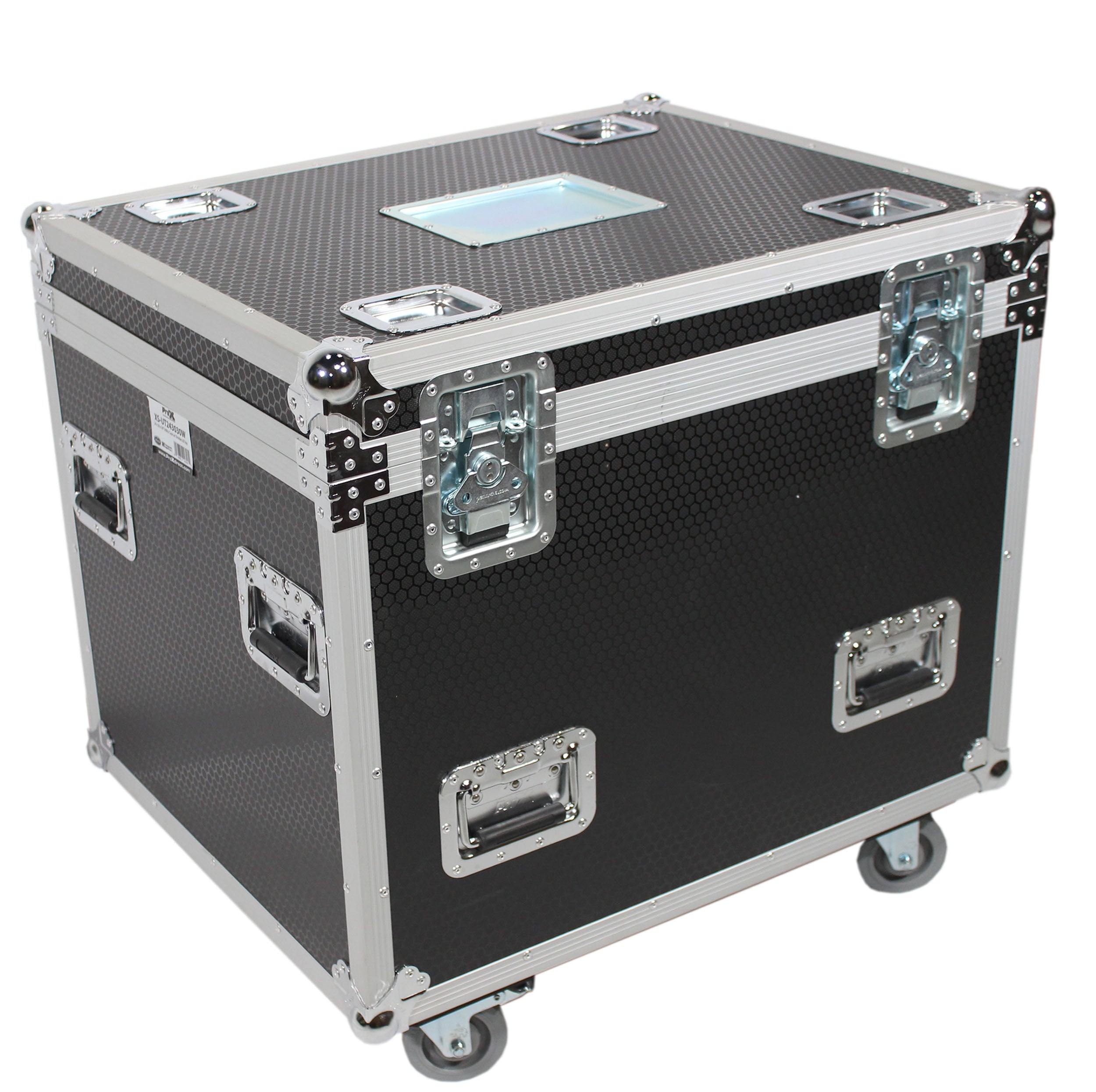ProX TruckPax Utility ATA Flight Case Truck Storage Road Case with Dividers Tray and 4" in casters – 24"x30"x30" Ext