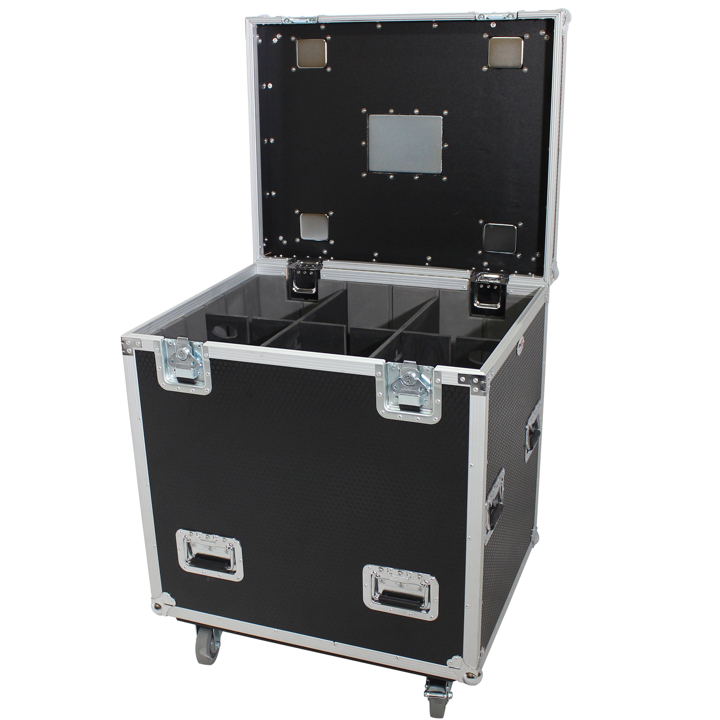ProX TruckPax Utility ATA Flight Case Truck Storage Road Case with Dividers Tray and 4" in casters – 24"x30"x36" Ext