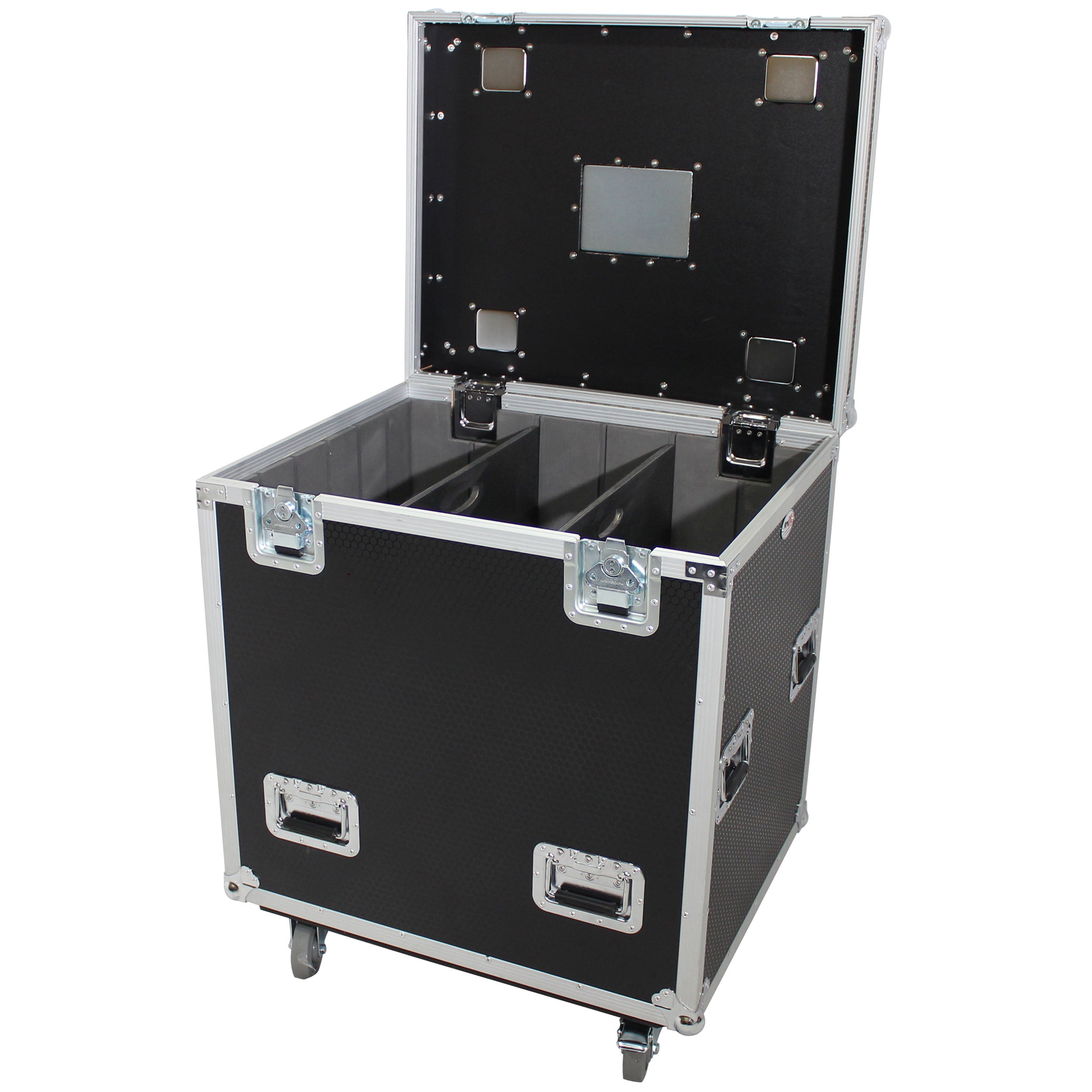 ProX TruckPax Utility ATA Flight Case Truck Storage Road Case with Dividers Tray and 4" in casters – 24"x30"x36" Ext