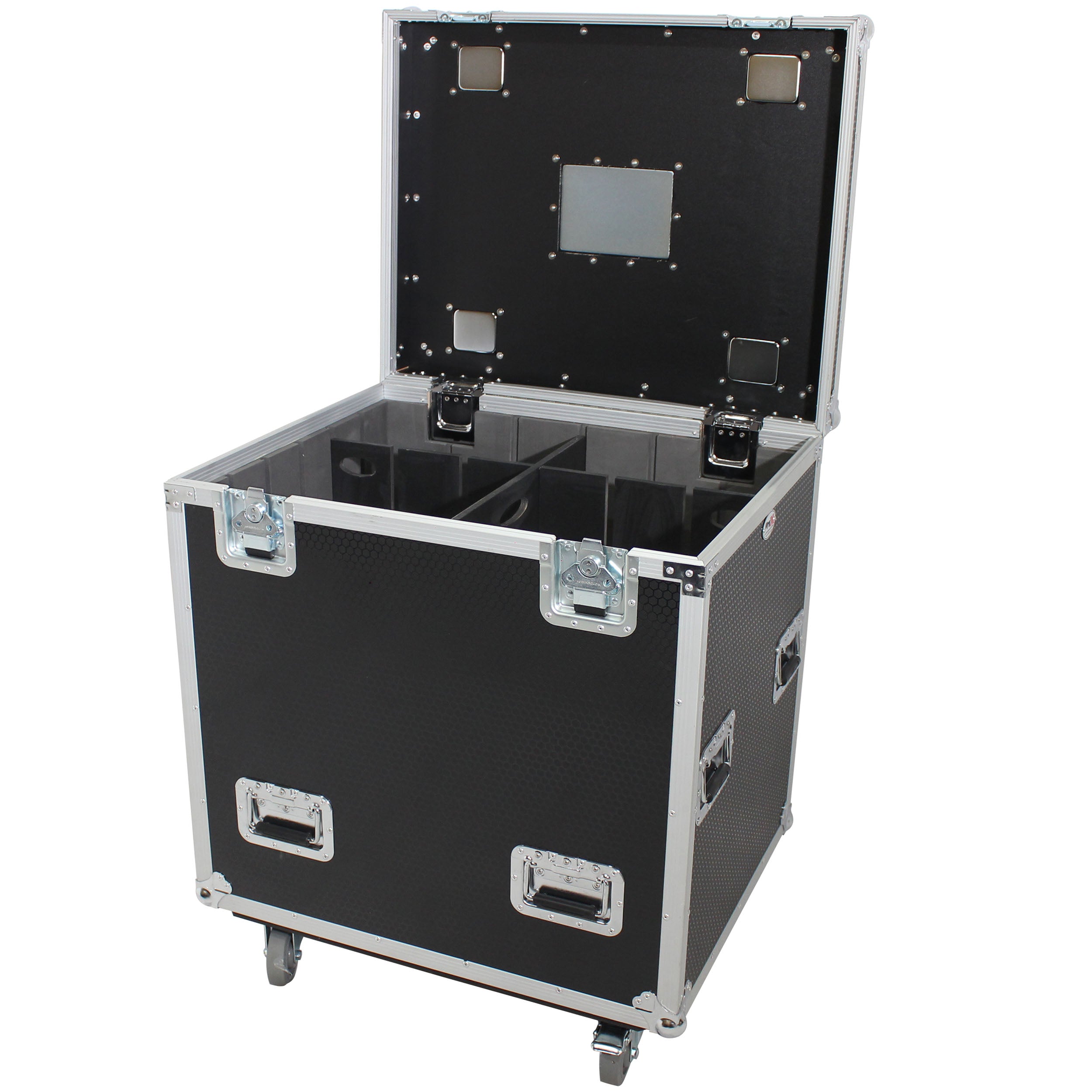 ProX TruckPax Utility ATA Flight Case Truck Storage Road Case with Dividers Tray and 4" in casters – 24"x30"x36" Ext