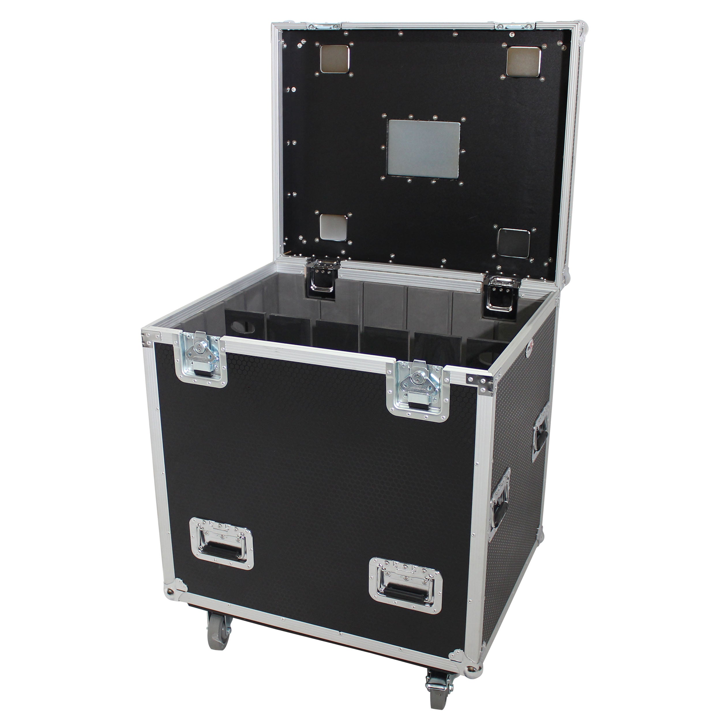 ProX TruckPax Utility ATA Flight Case Truck Storage Road Case with Dividers Tray and 4" in casters – 24"x30"x36" Ext
