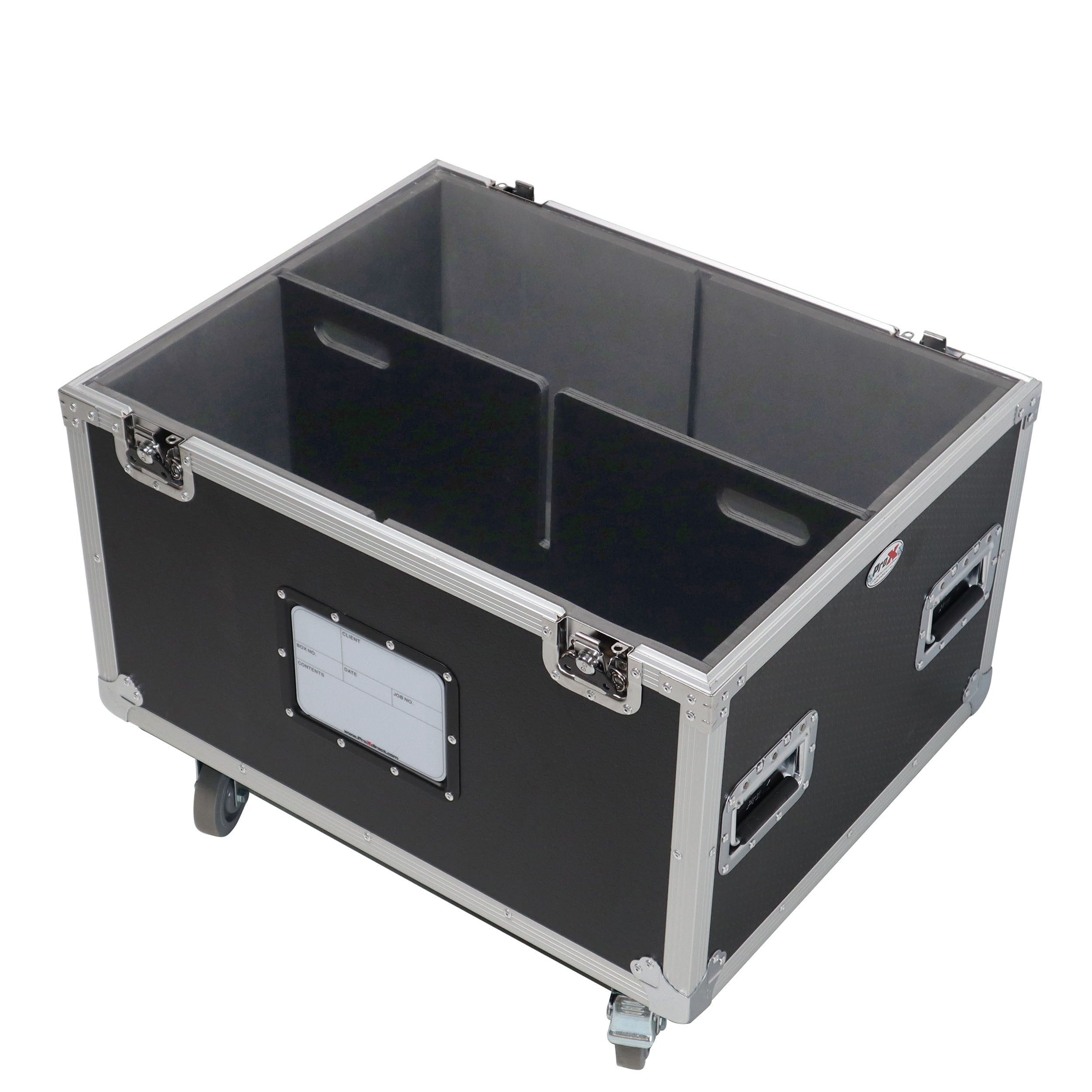 ProX 5 Tier TruckPax Utility ATA Flight Case Truck Storage Road Case with Dividers and 4" in casters – 24"x30"x68" Ext