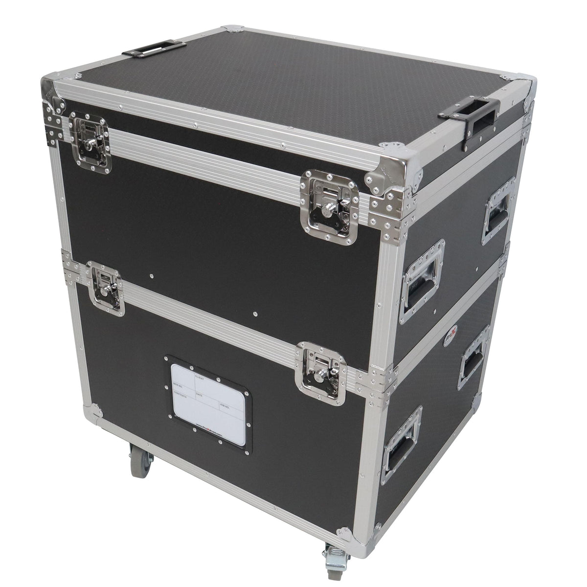 ProX 5 Tier TruckPax Utility ATA Flight Case Truck Storage Road Case with Dividers and 4" in casters – 24"x30"x68" Ext.